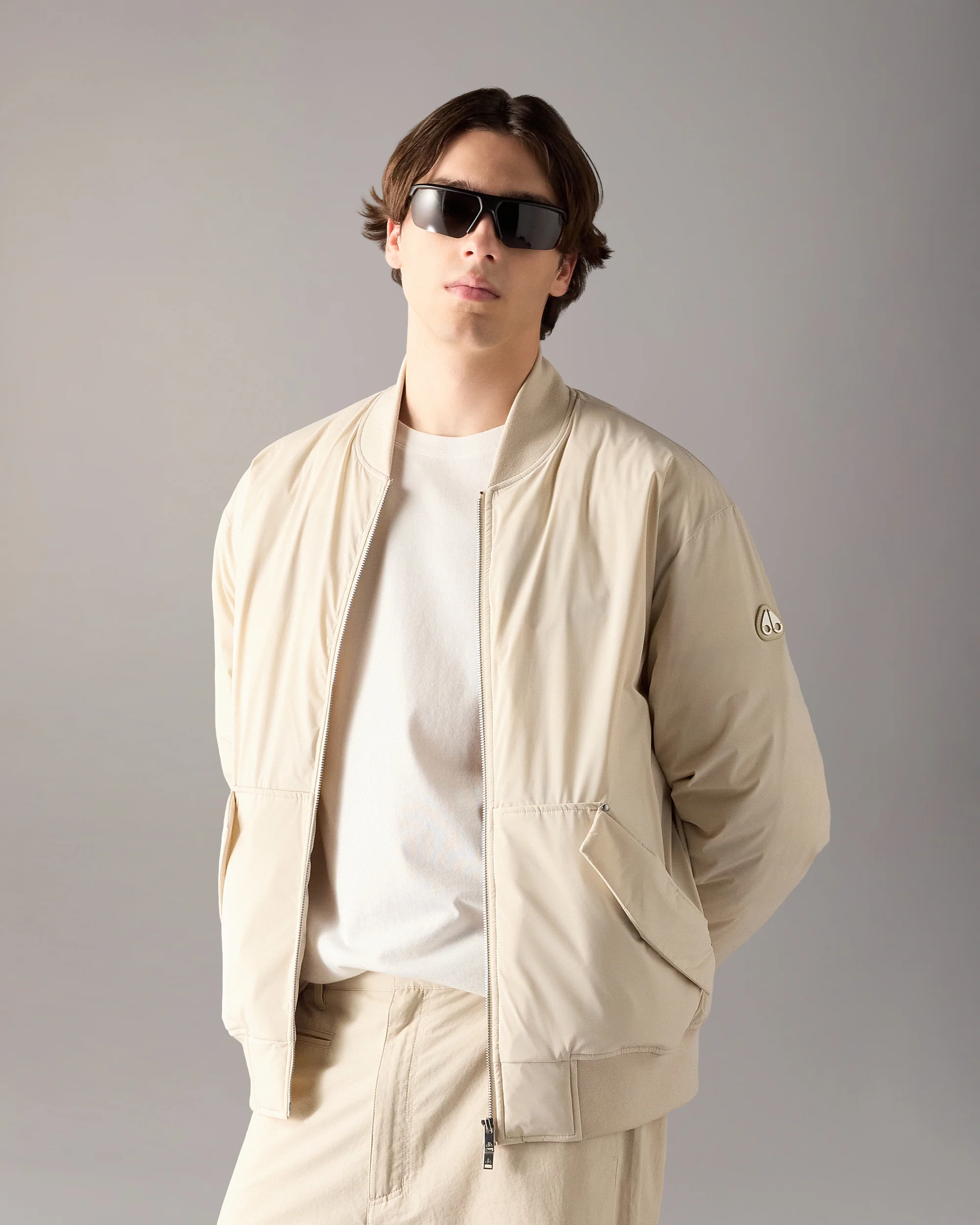 BRIXTON DOWN BOMBER JACKET-ALABASTER - Image 2