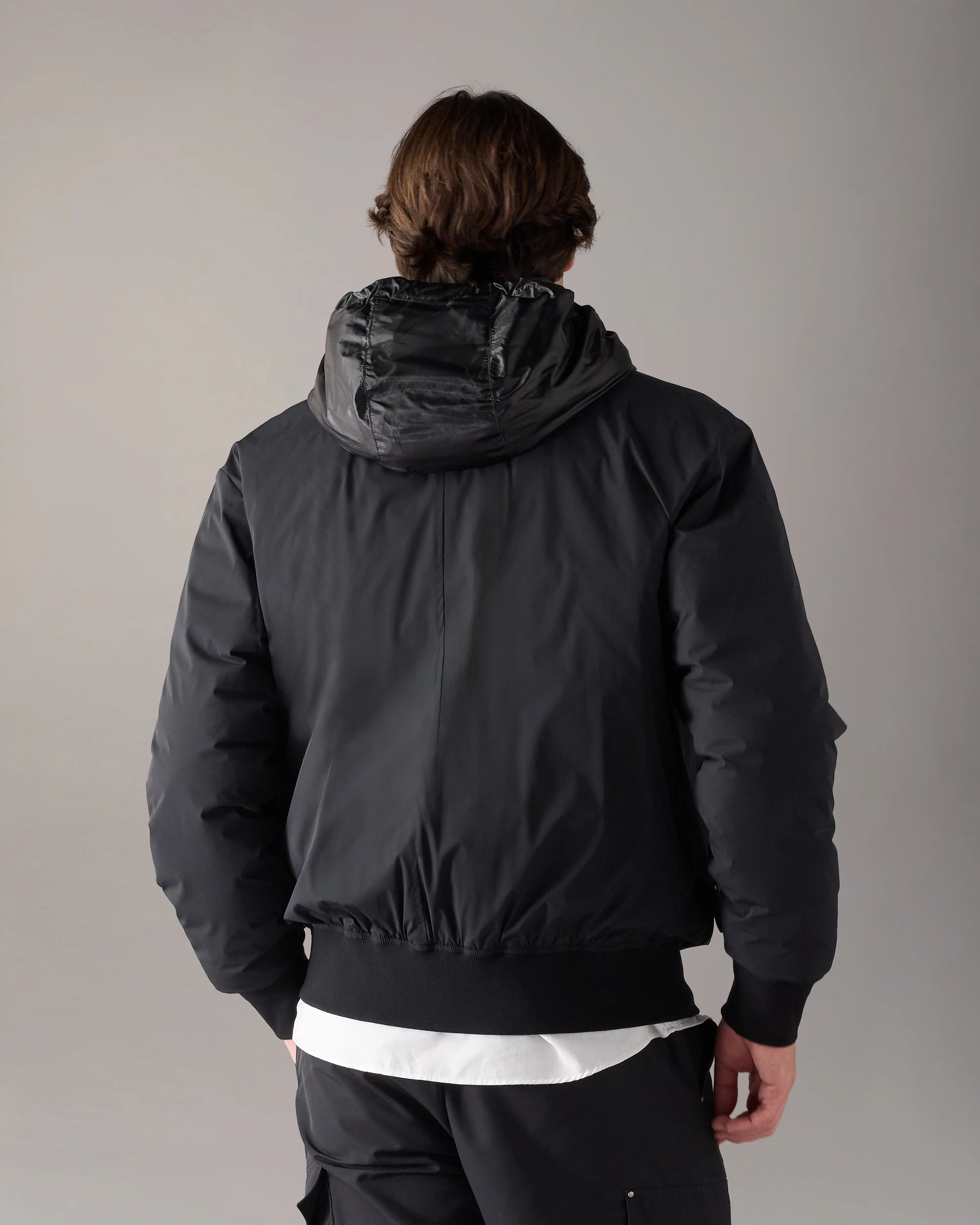 BRIXTON DOWN BOMBER JACKET-BLACK - Image 3