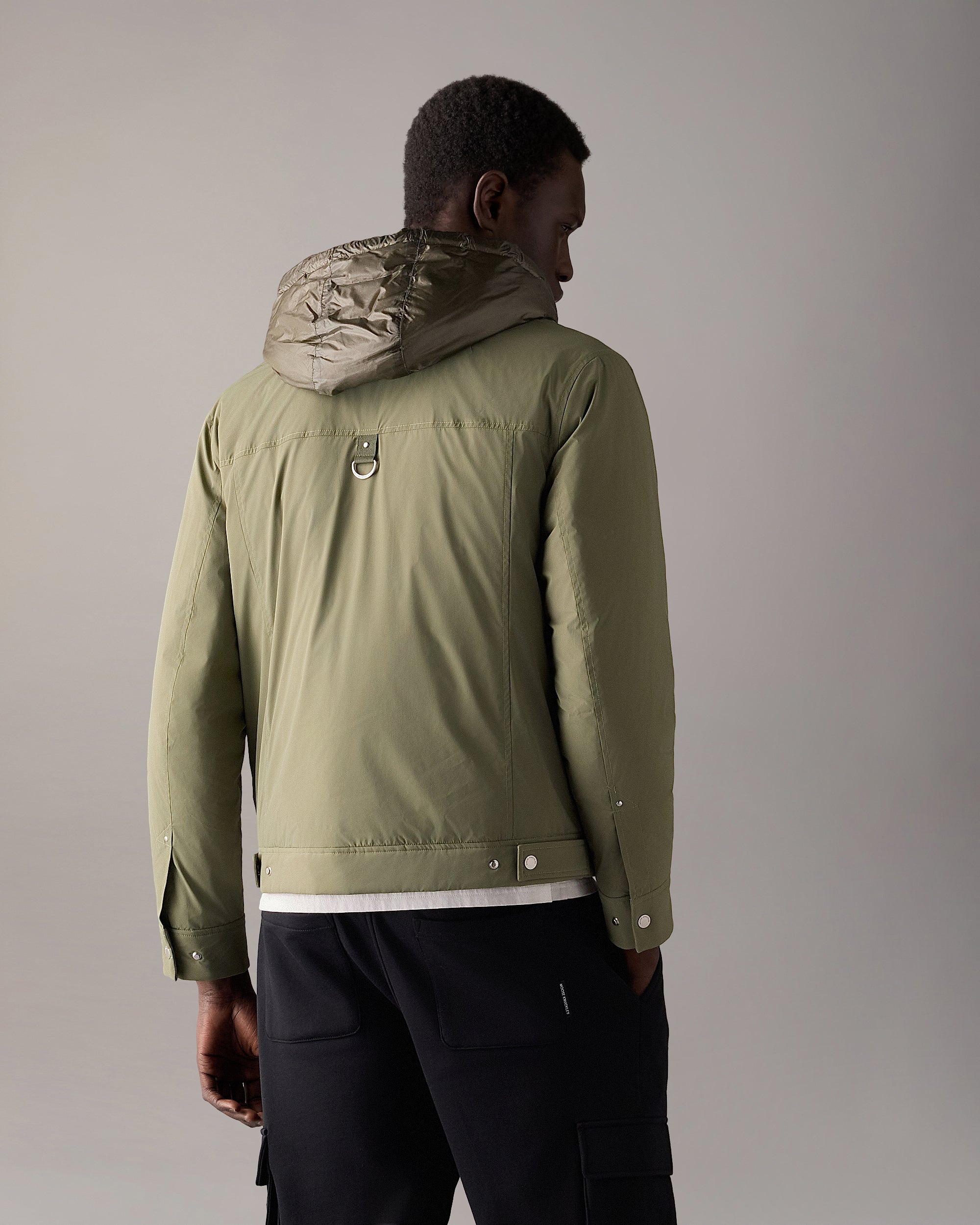 BRIXTON DOWN TRUCKER JACKET-ARTICHOKE - Image 3