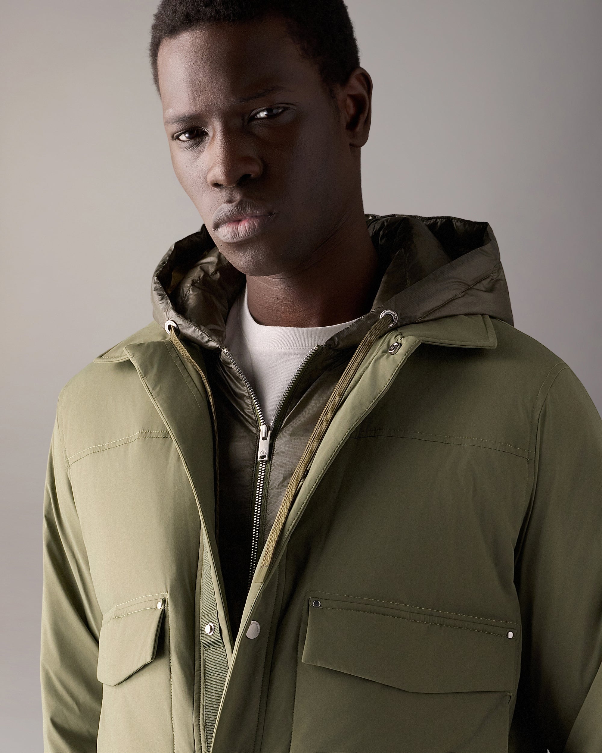 BRIXTON DOWN TRUCKER JACKET-ARTICHOKE - Image 6