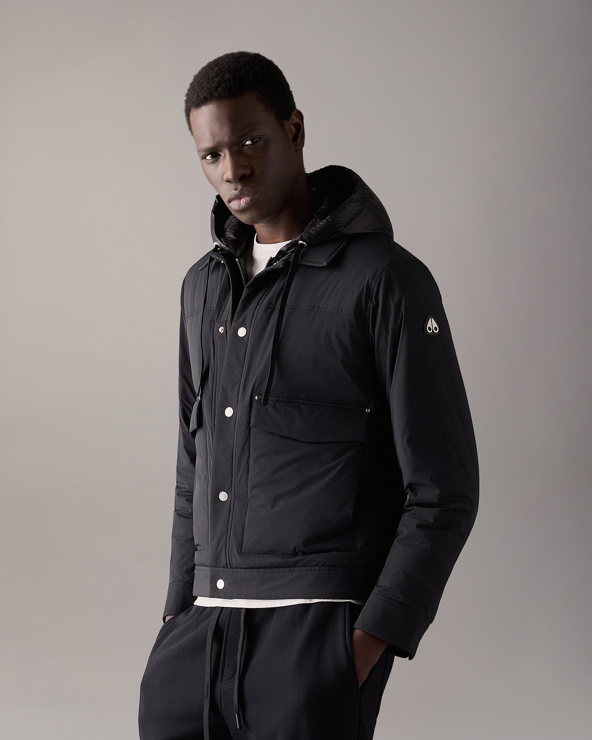 BRIXTON DOWN TRUCKER JACKET-BLACK - Image 2