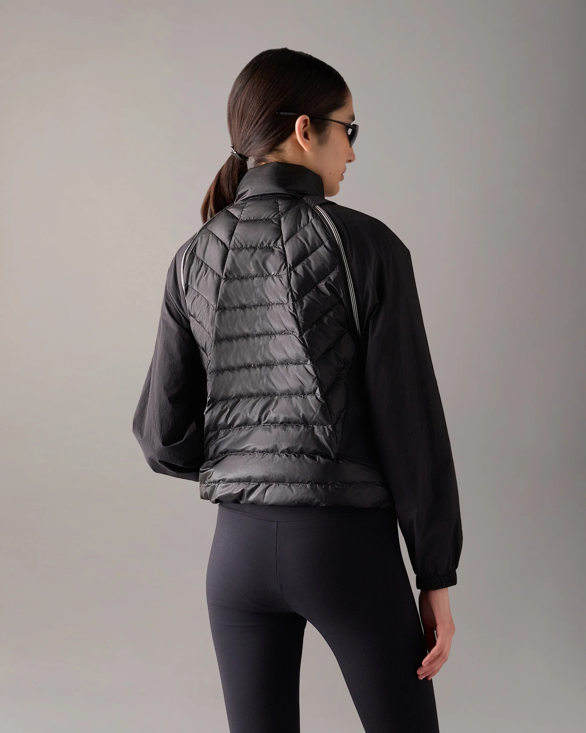 CLOUD WALKER AIR DOWN HYBRID JACKET-BLACK/BLACK - Image 3