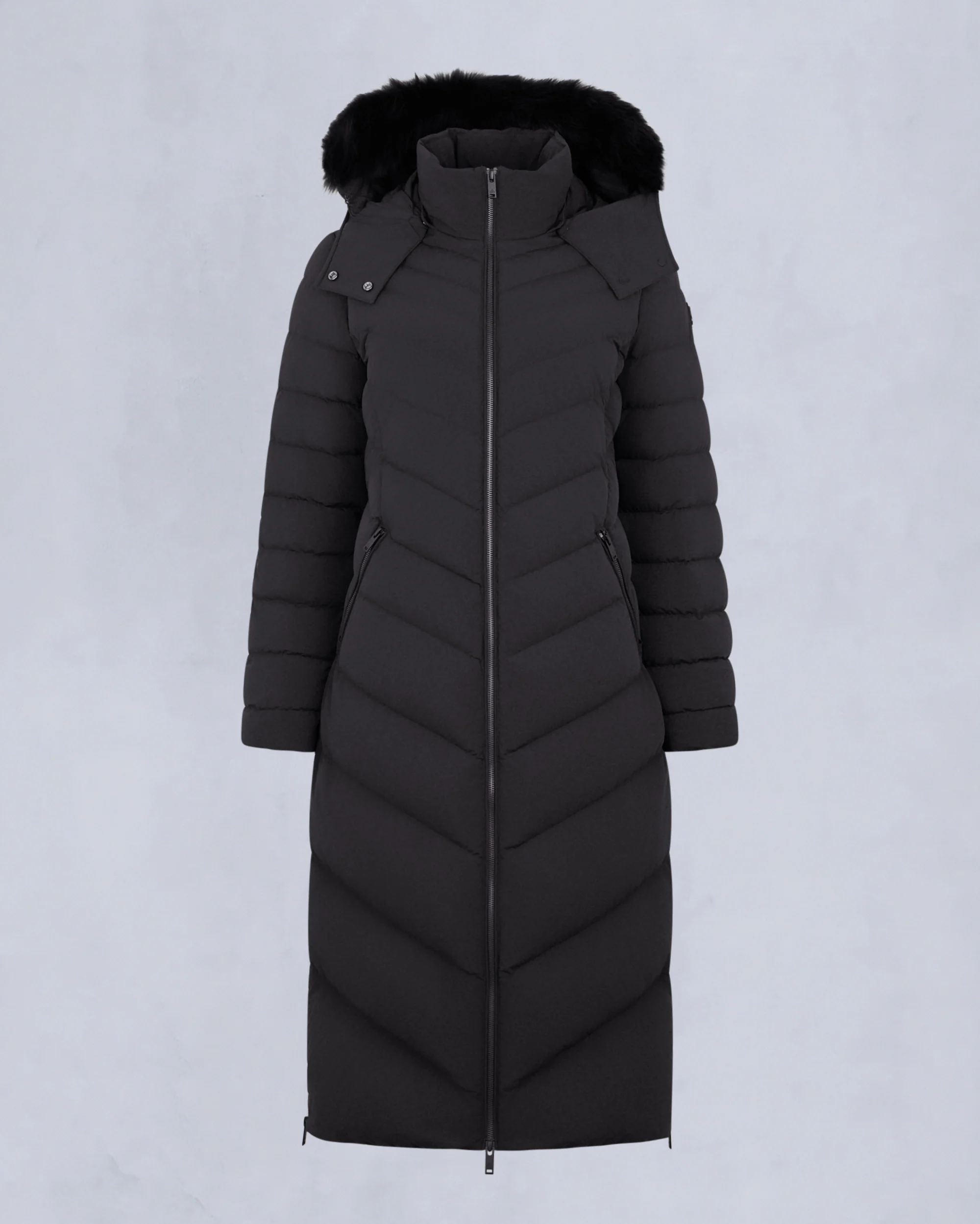 COOPER LAKE SHEARLING TRIM PARKA-BLACK/BLACK - Image 8