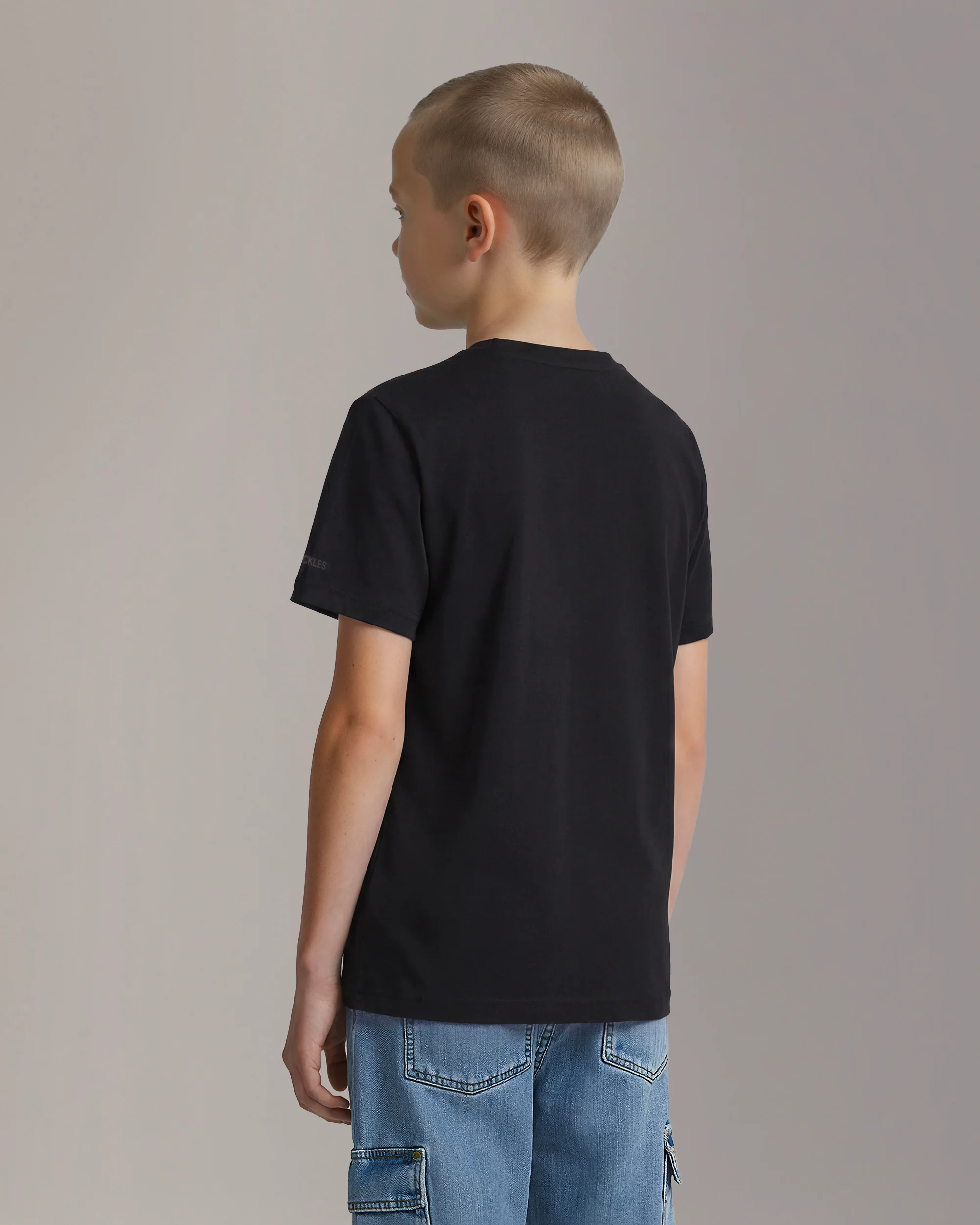 ECLIPSO PIMA COTTON LOGO T-SHIRT-BLACK/WHITE - Image 8