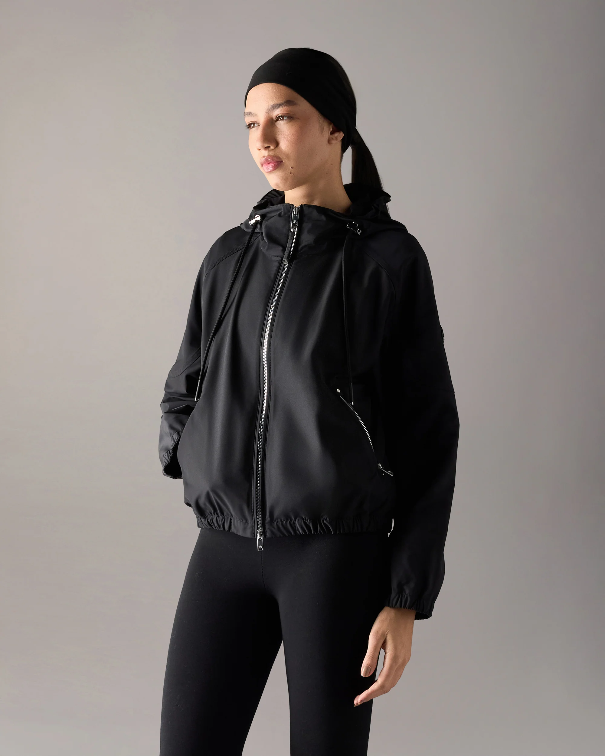 ELEVATE HOODED JACKET-BLACK - Image 2