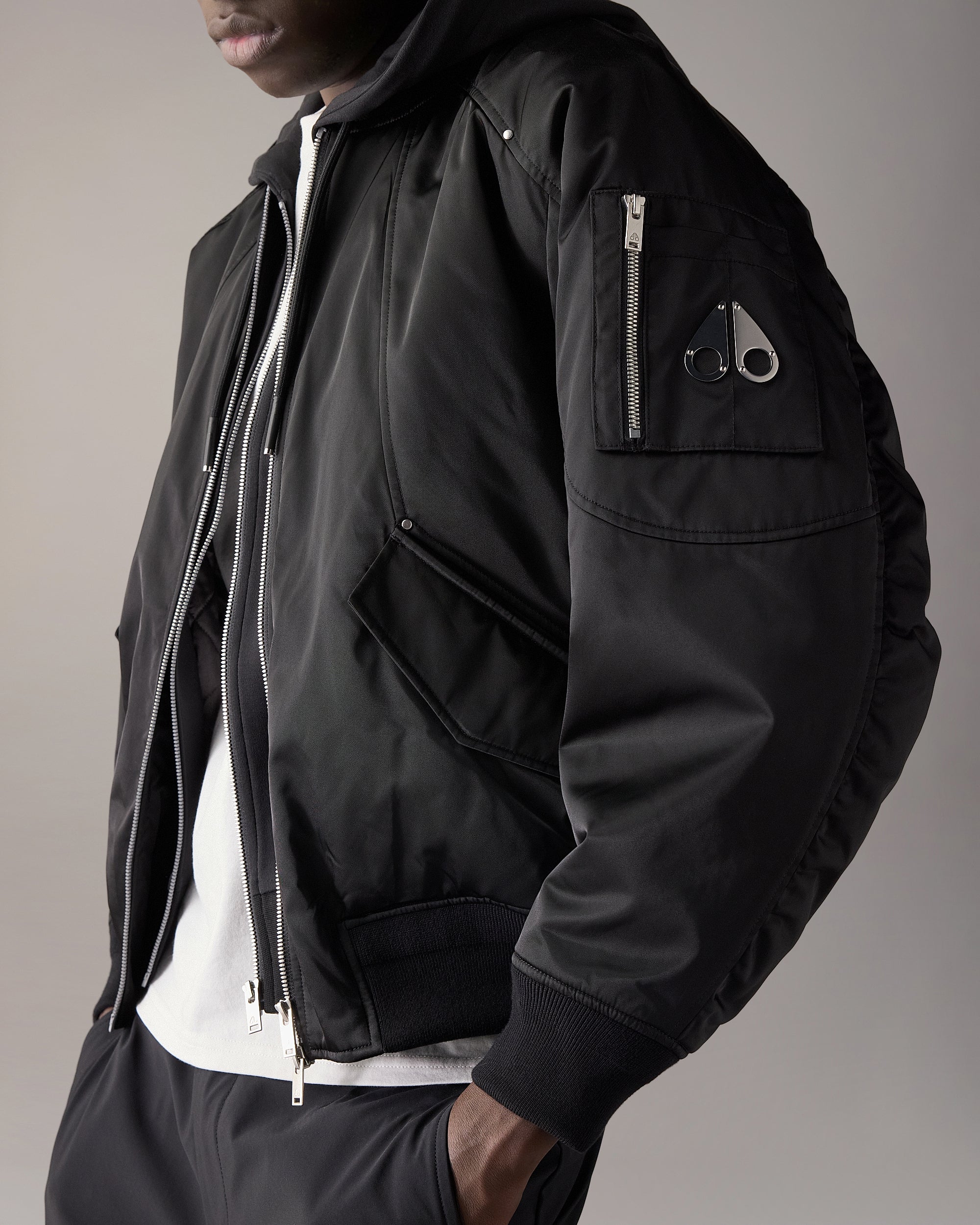 GEORGIE BOMBER JACKET-BLACK - Image 7