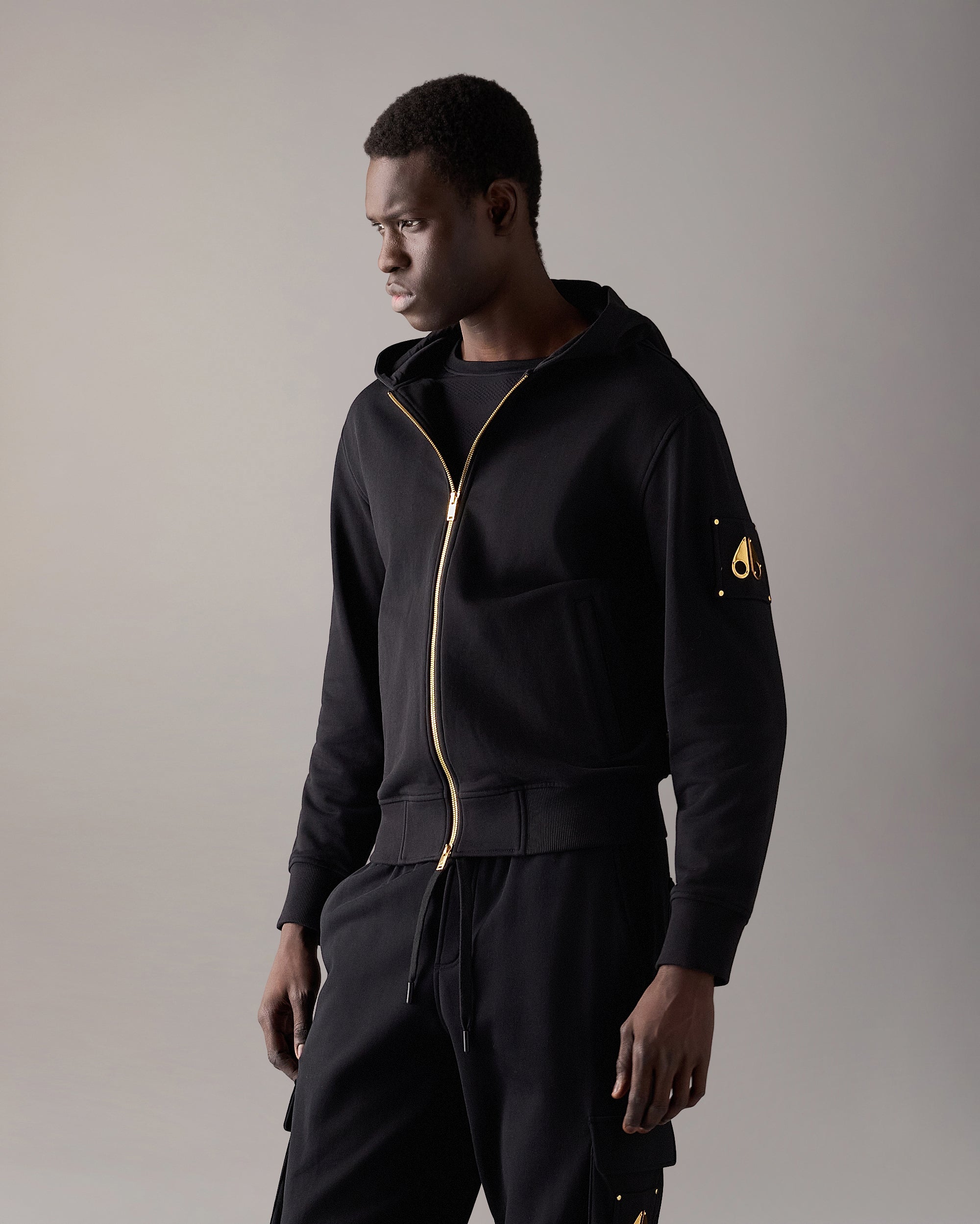 GOLD SERIES HARTSFIELD ZIP-UP HOODIE-BLACK - Image 2