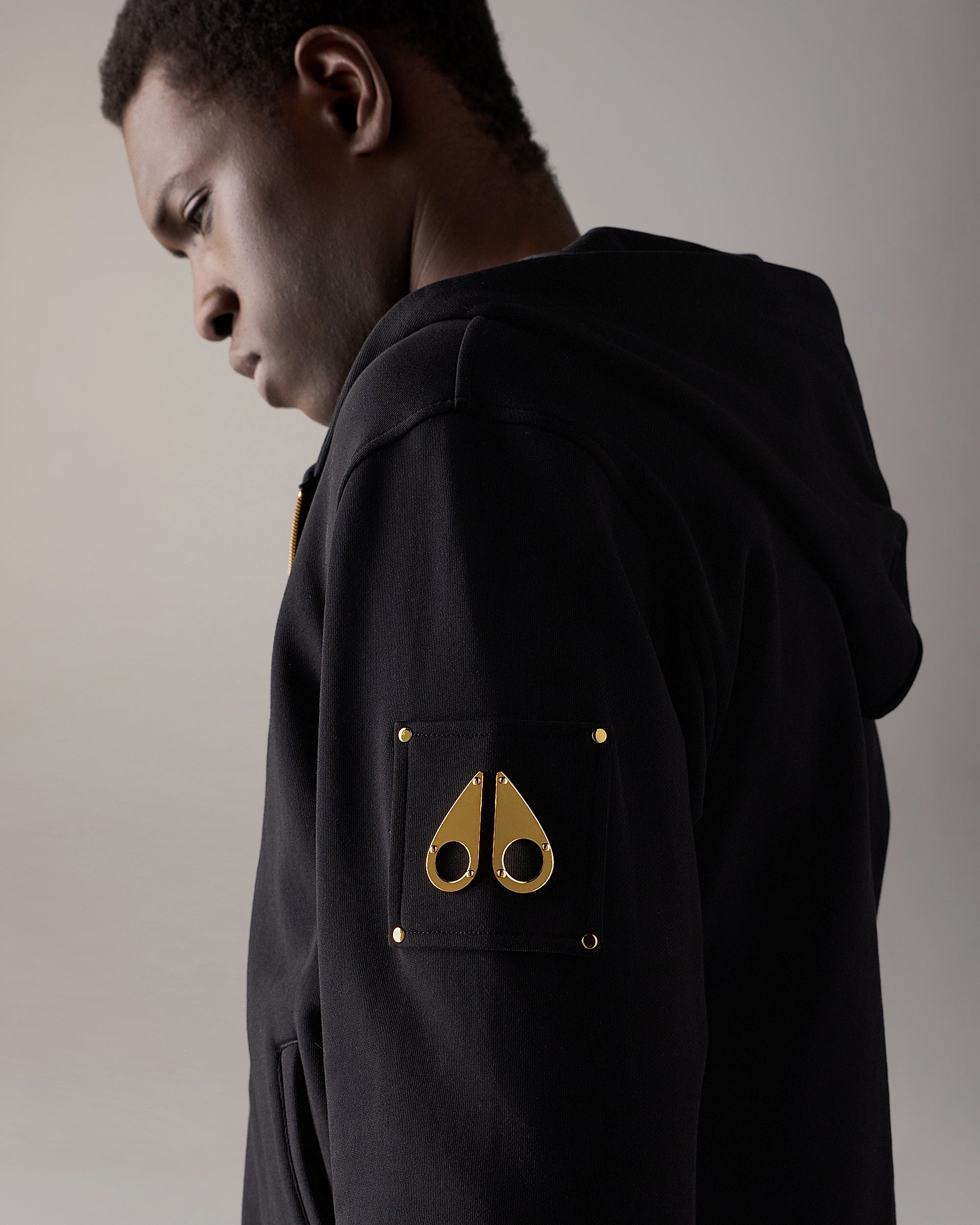 GOLD SERIES HARTSFIELD ZIP-UP HOODIE-BLACK - Image 6