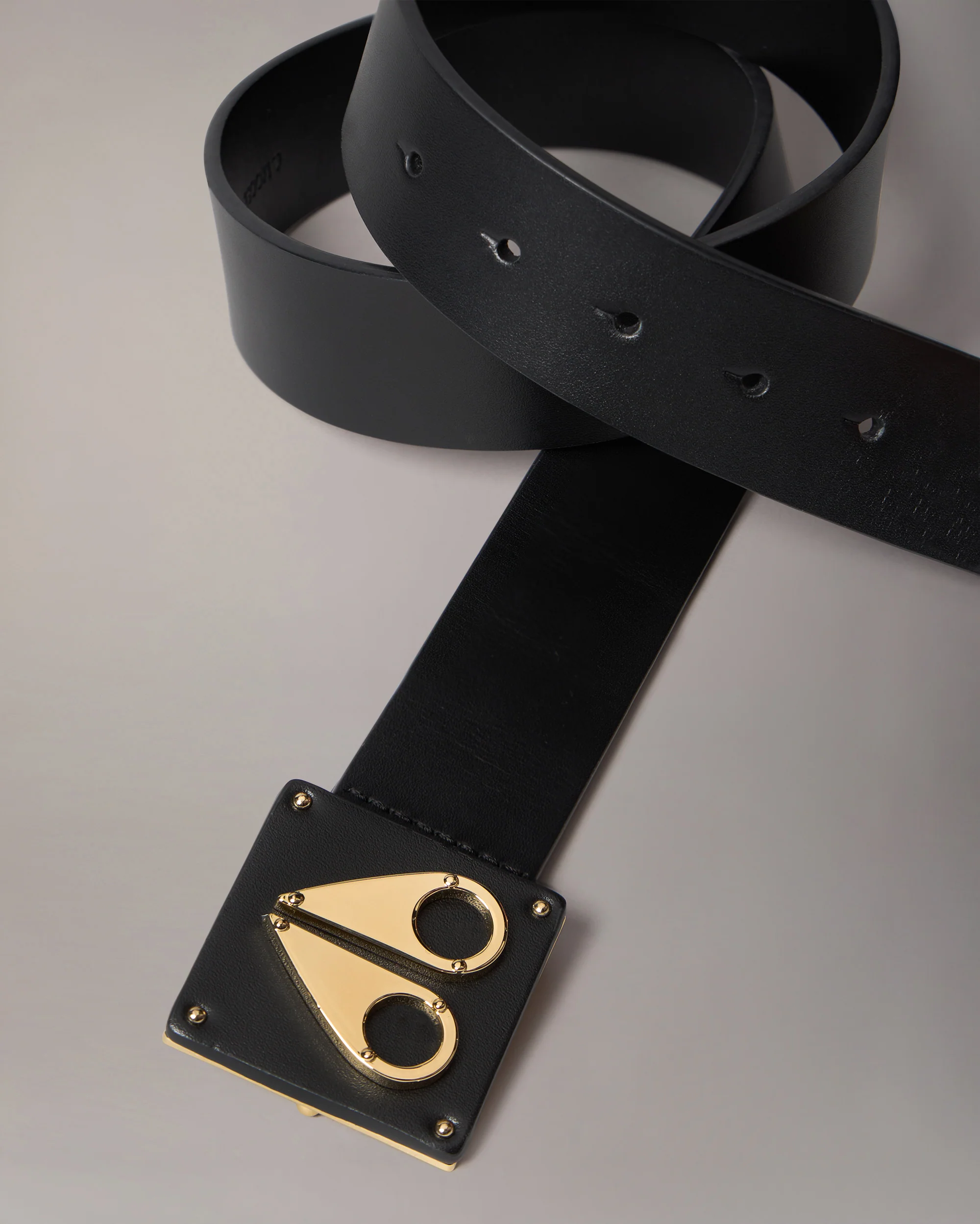 GOLD SERIES LOGO ICON LEATHER BELT-GOLD - Image 3