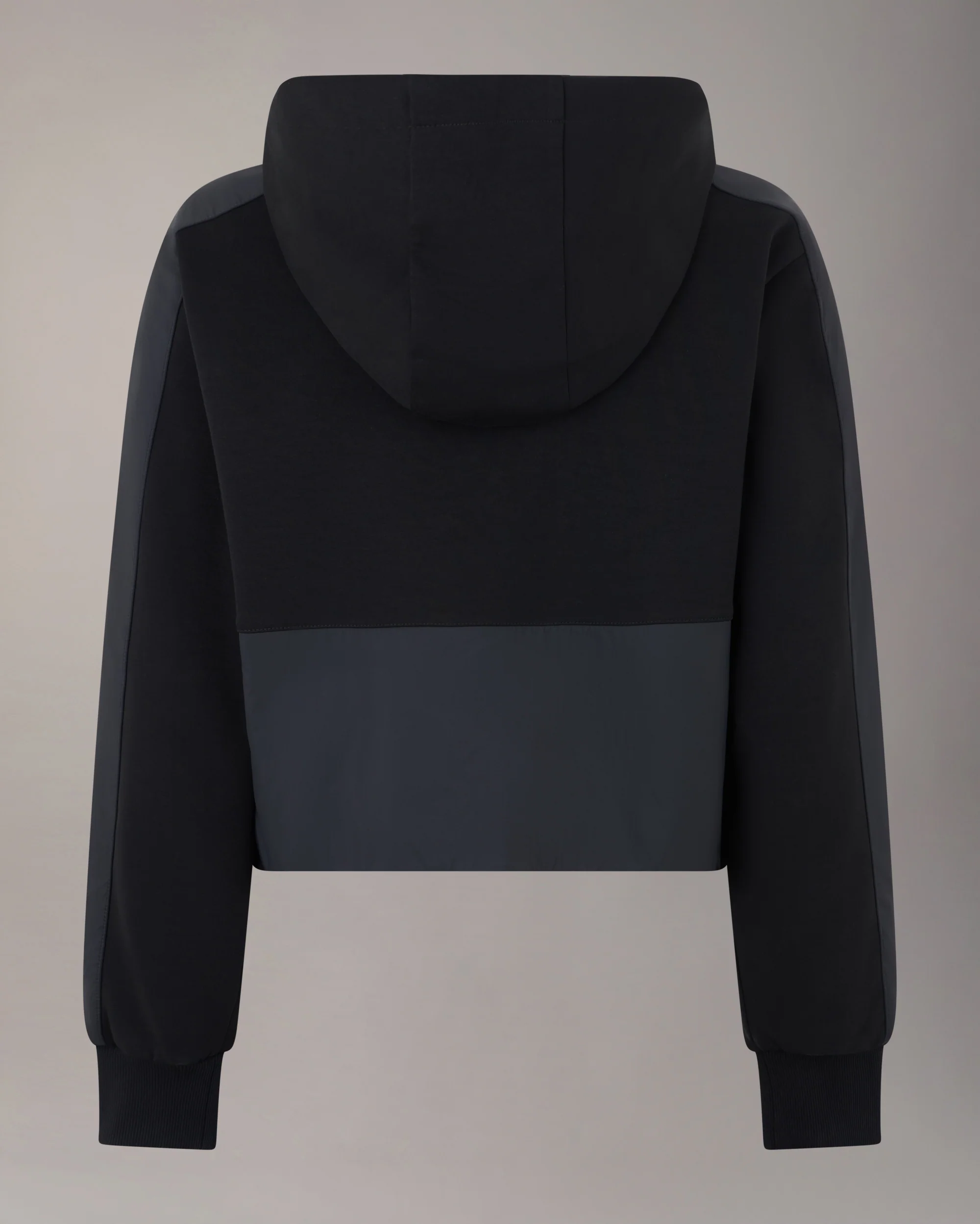 GOLD SERIES MIXED MEDIA HOODIE IN NEOPRENE-BLACK - Image 5