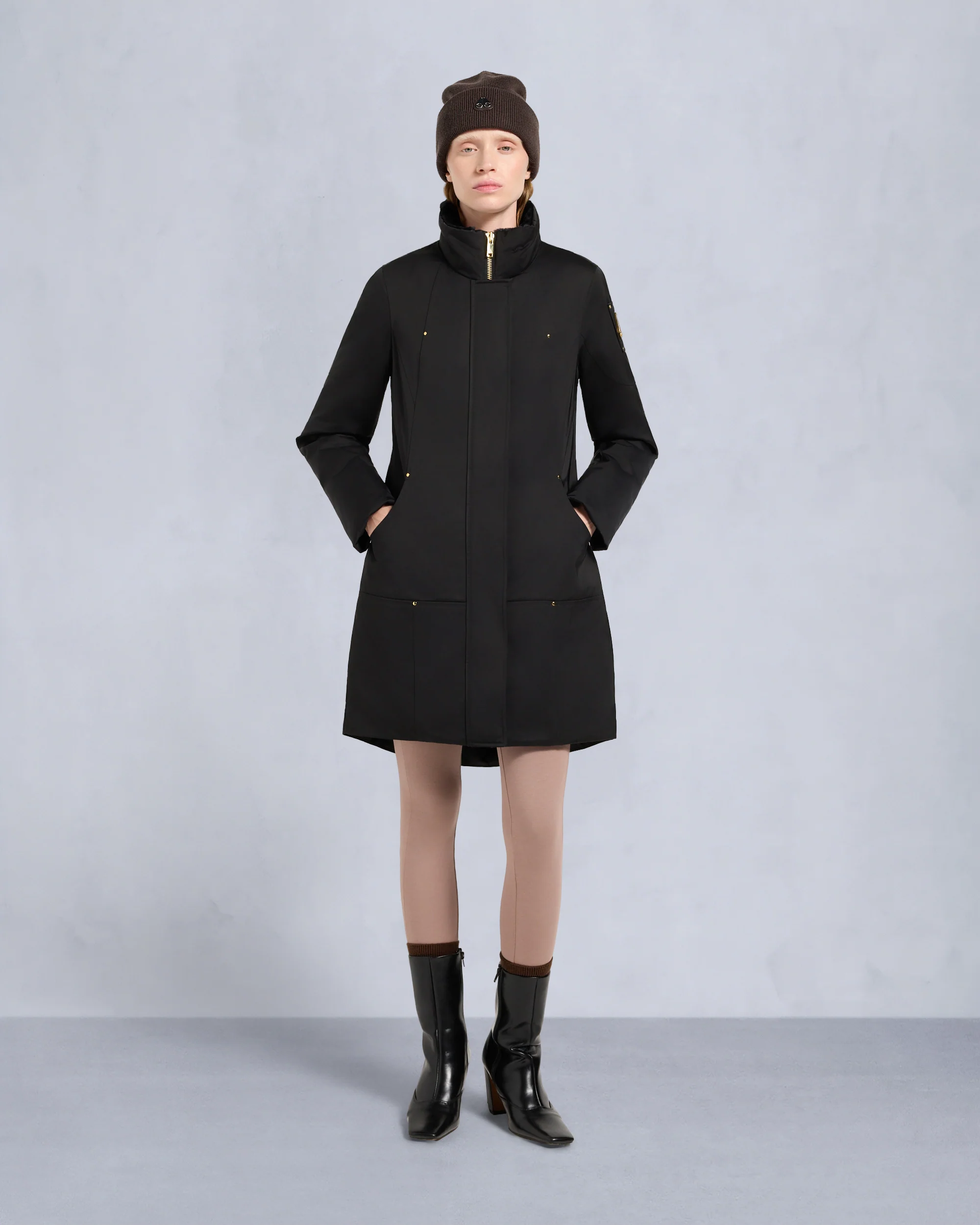GOLD SERIES SATIN STIRLING PARKA-BLACK - Image 6