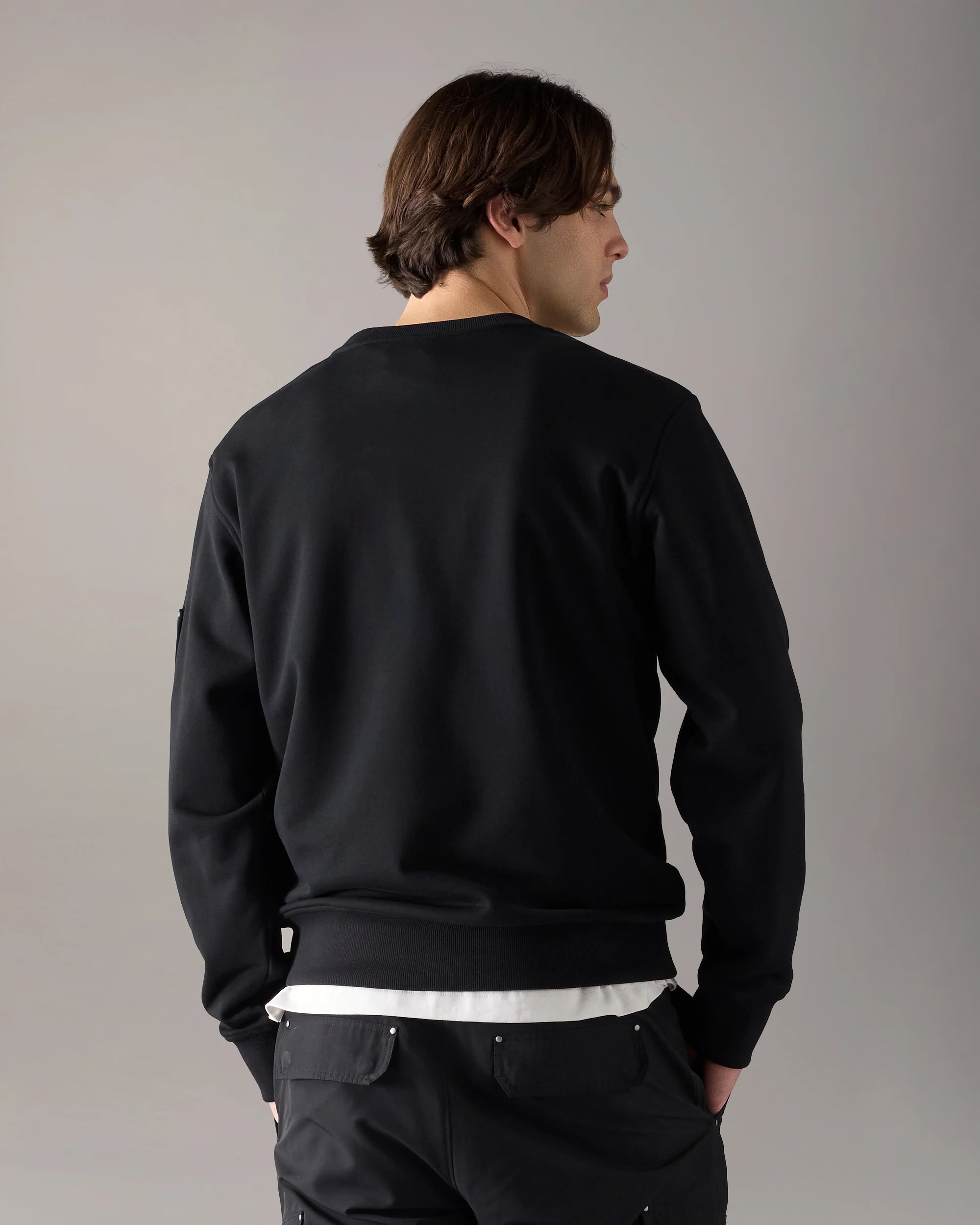 HARTSFIELD CREWNECK SWEATSHIRT-BLACK - Image 3