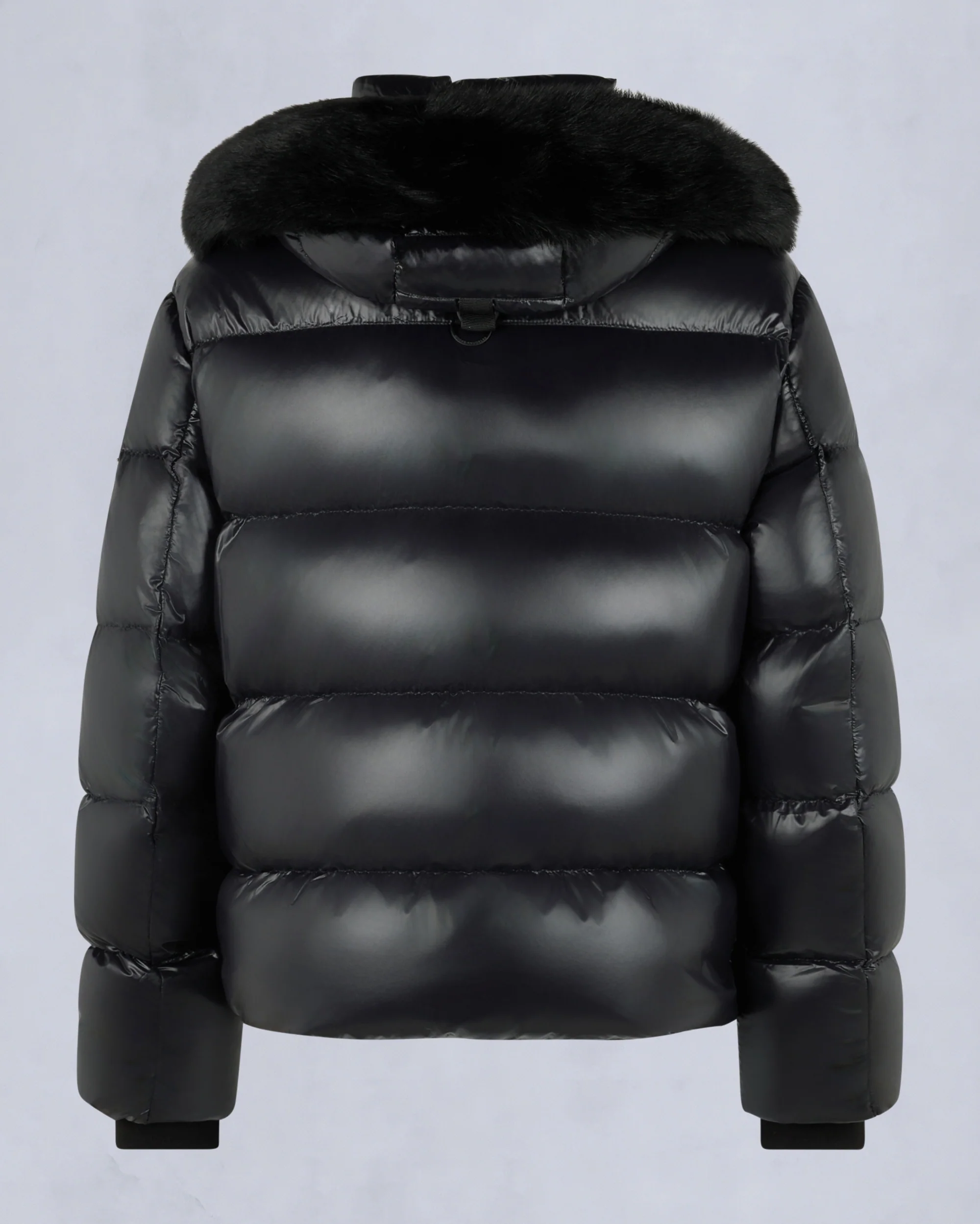 KINGS PUFFER SHEARLING TRIM JACKET-BLACK/BLACK - Image 5