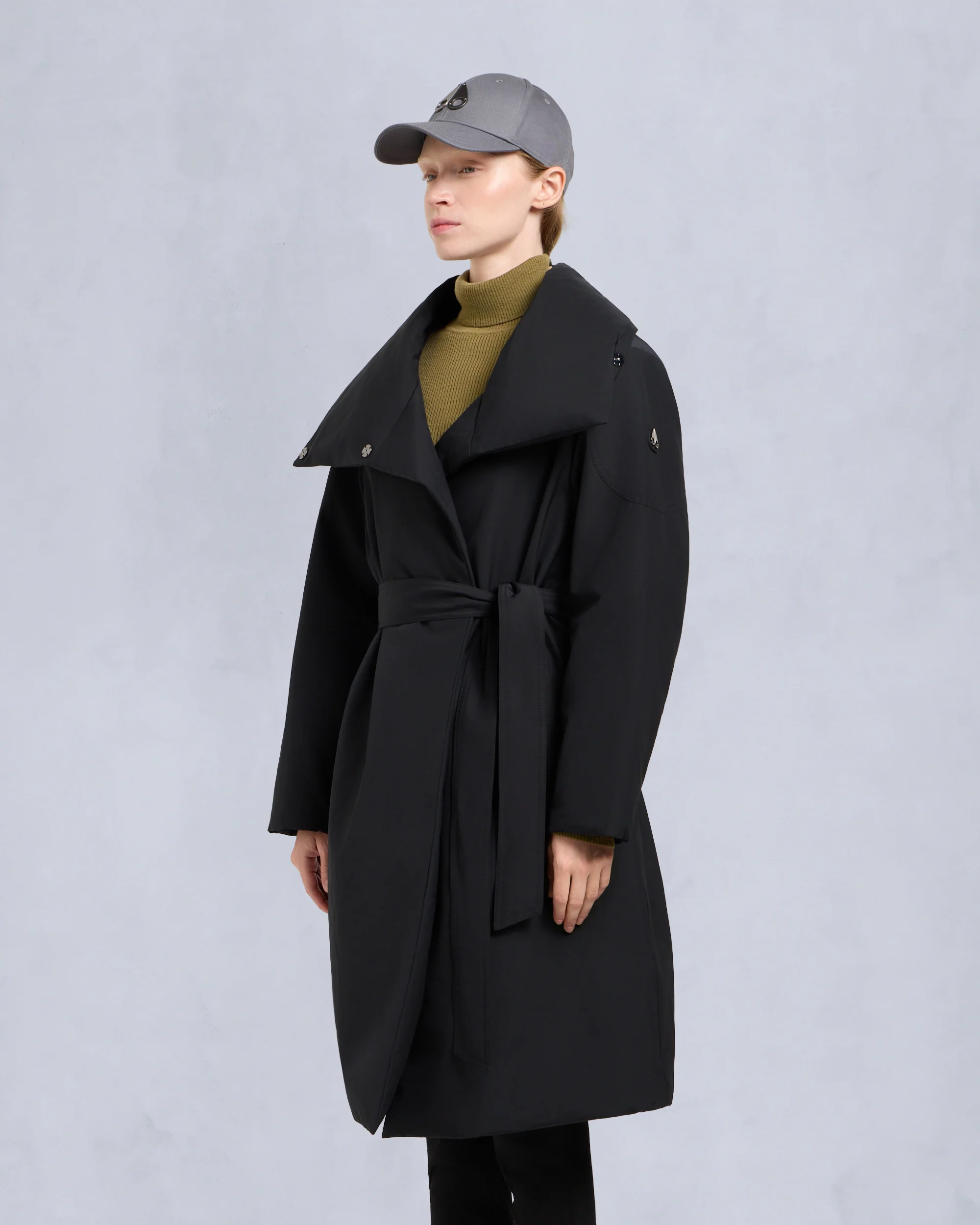 LONDSDALE LONG WRAP JACKET-BLACK - Image 2