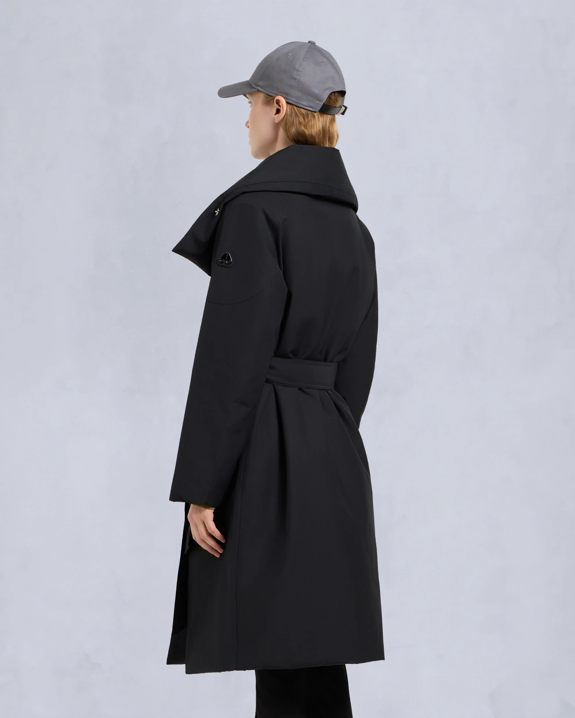 LONDSDALE LONG WRAP JACKET-BLACK - Image 3