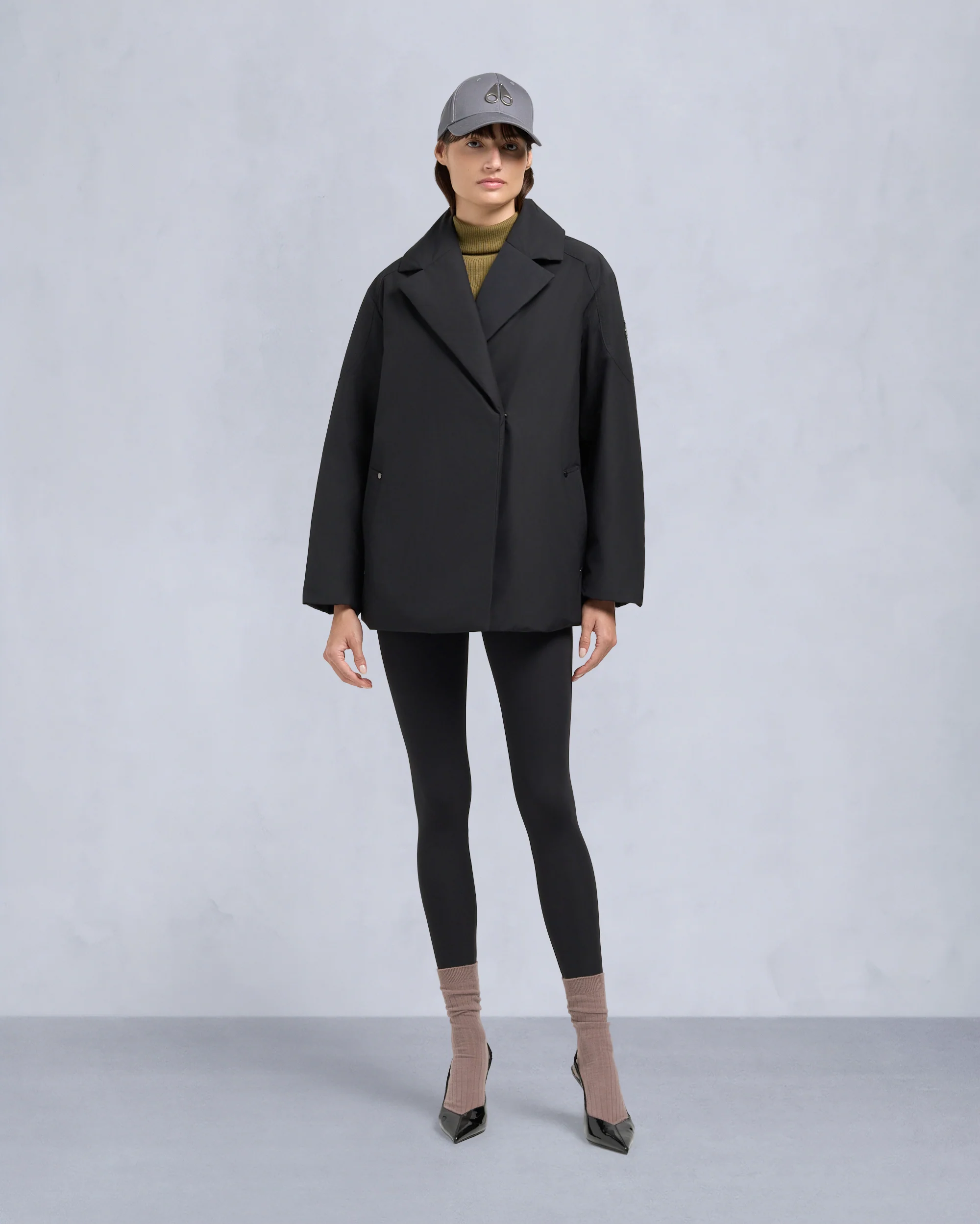 LONSDALE SHORT WRAP JACKET-BLACK - Image 6