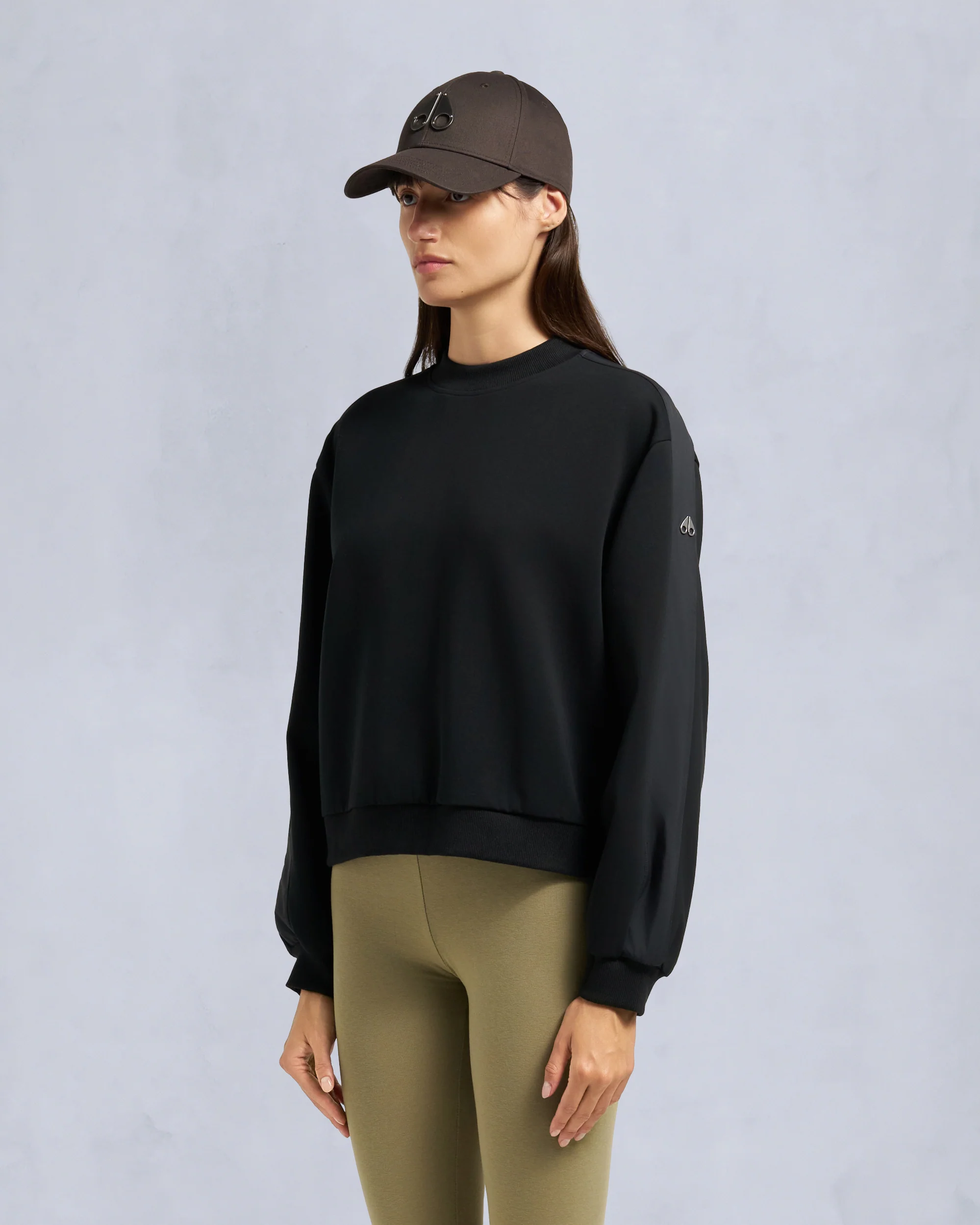 MIX MEDIA CREWNECK SWEATSHIRT-BLACK - Image 2