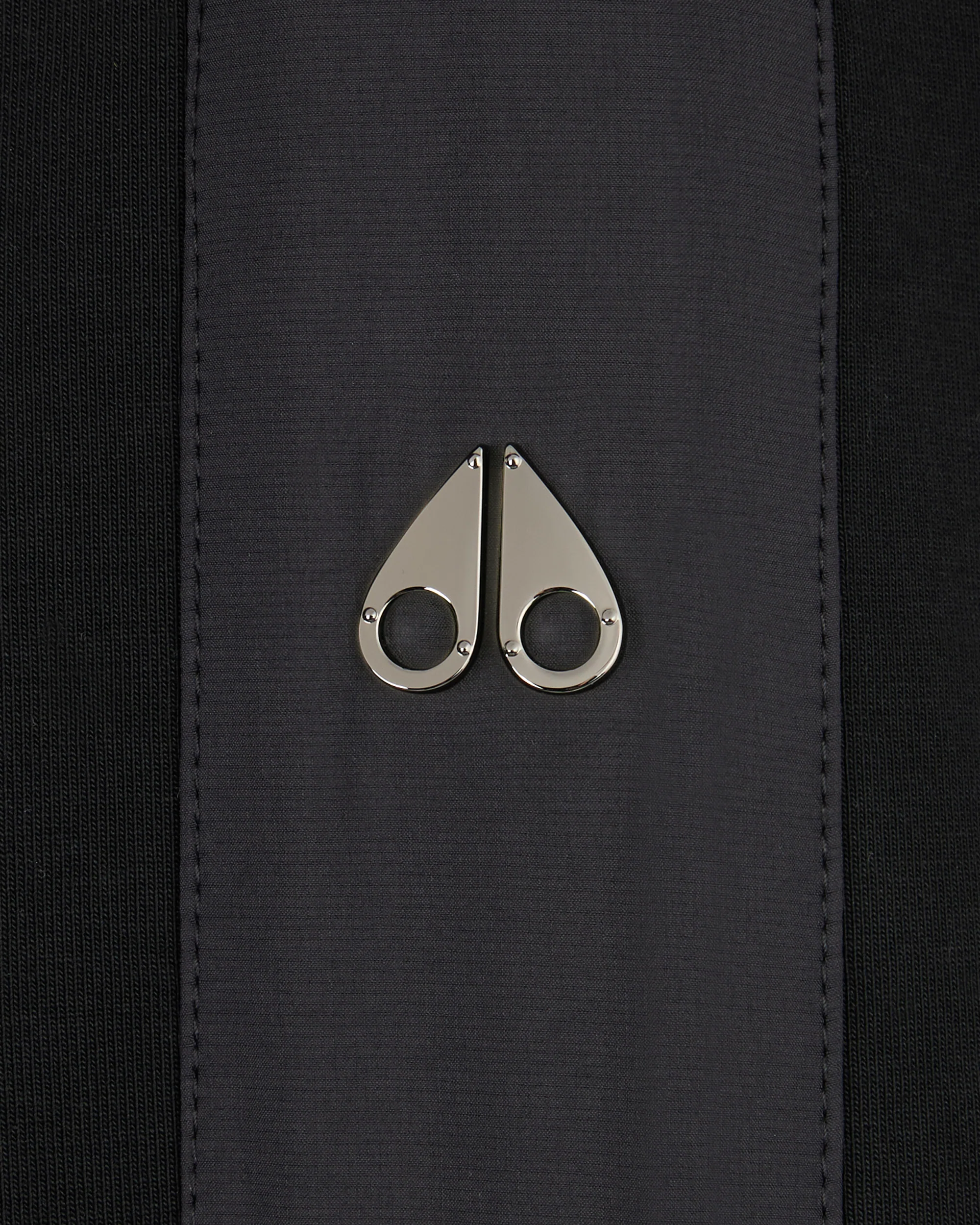 MIX MEDIA QUARTER ZIP SWEATER-BLACK - Image 4