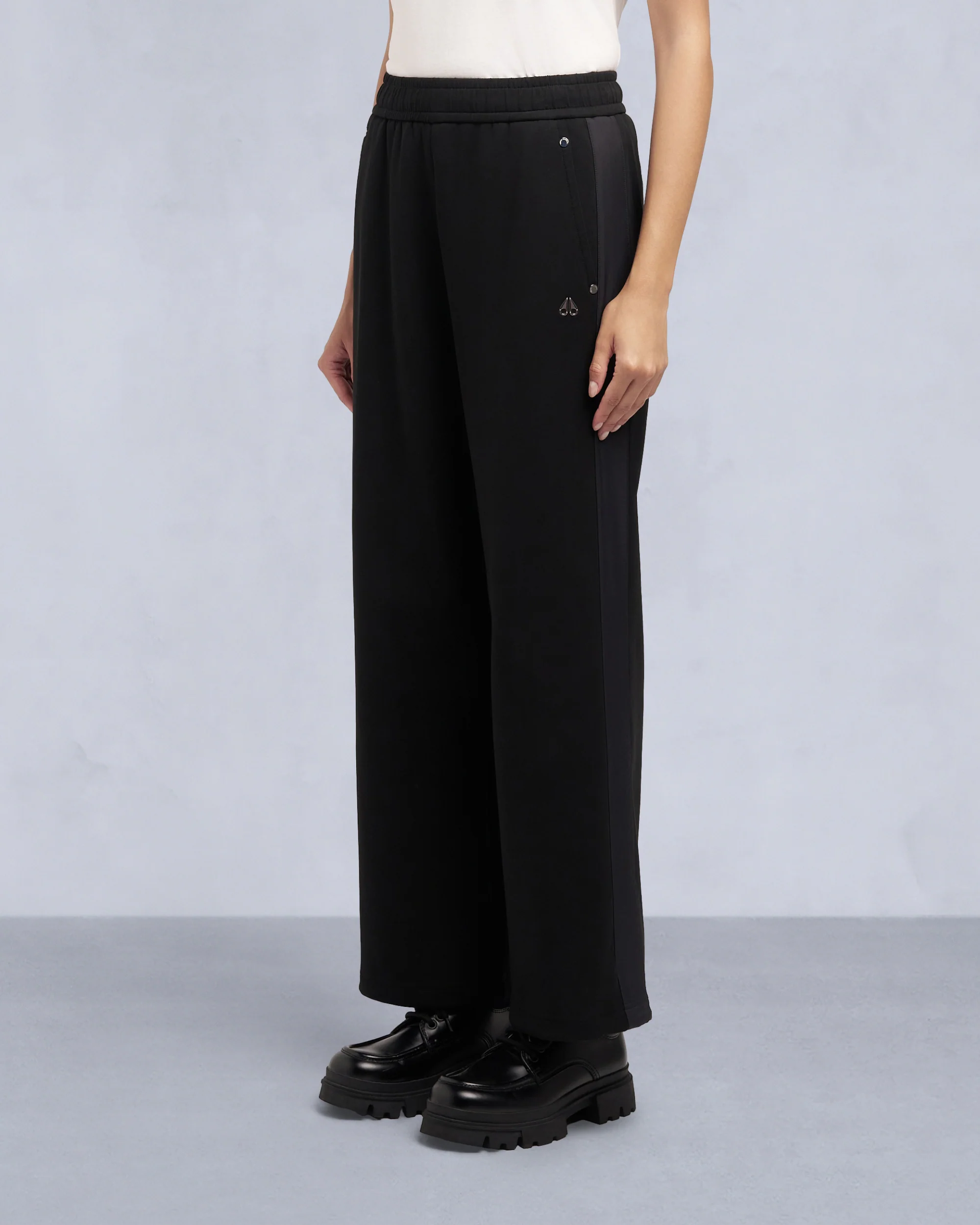 MIX MEDIA WIDE LEG PANT-BLACK - Image 2