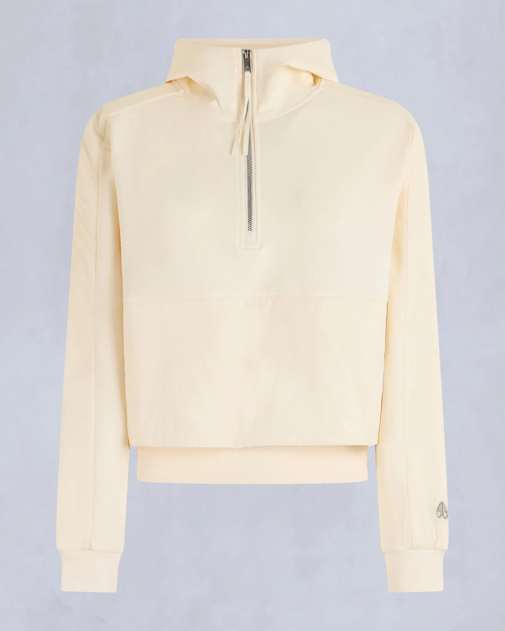 MIXED MEDIA NEOPRENE HOODIE-PLASTER - Image 6