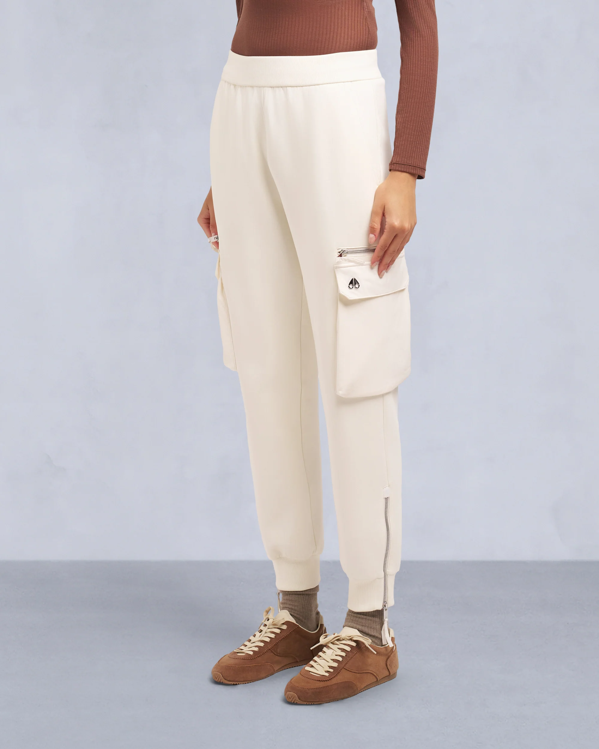 MIXED MEDIA NEOPRENE JOGGERS-PLASTER - Image 2