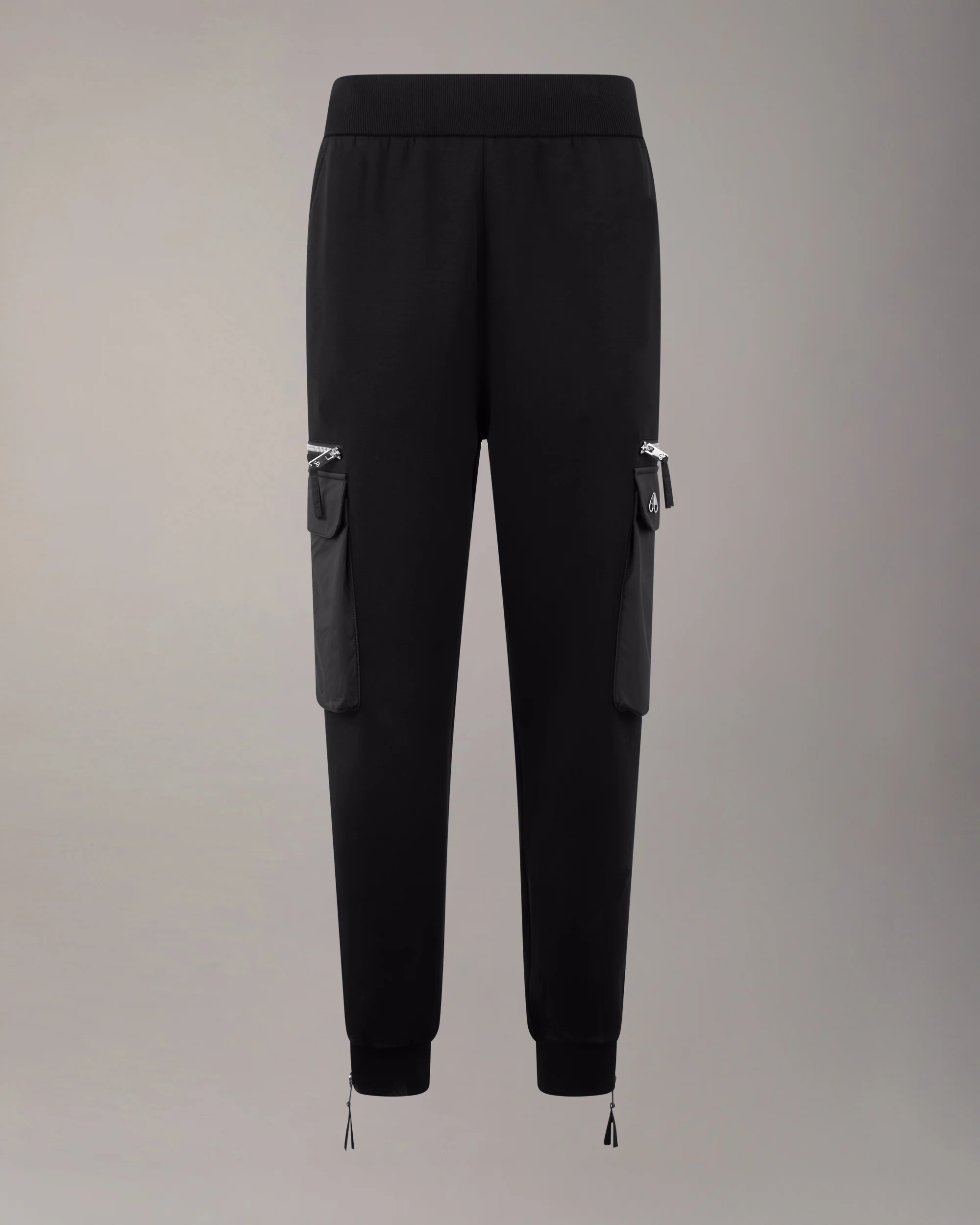 MIXED MEDIA NEOPRENE JOGGERS-BLACK - Image 7