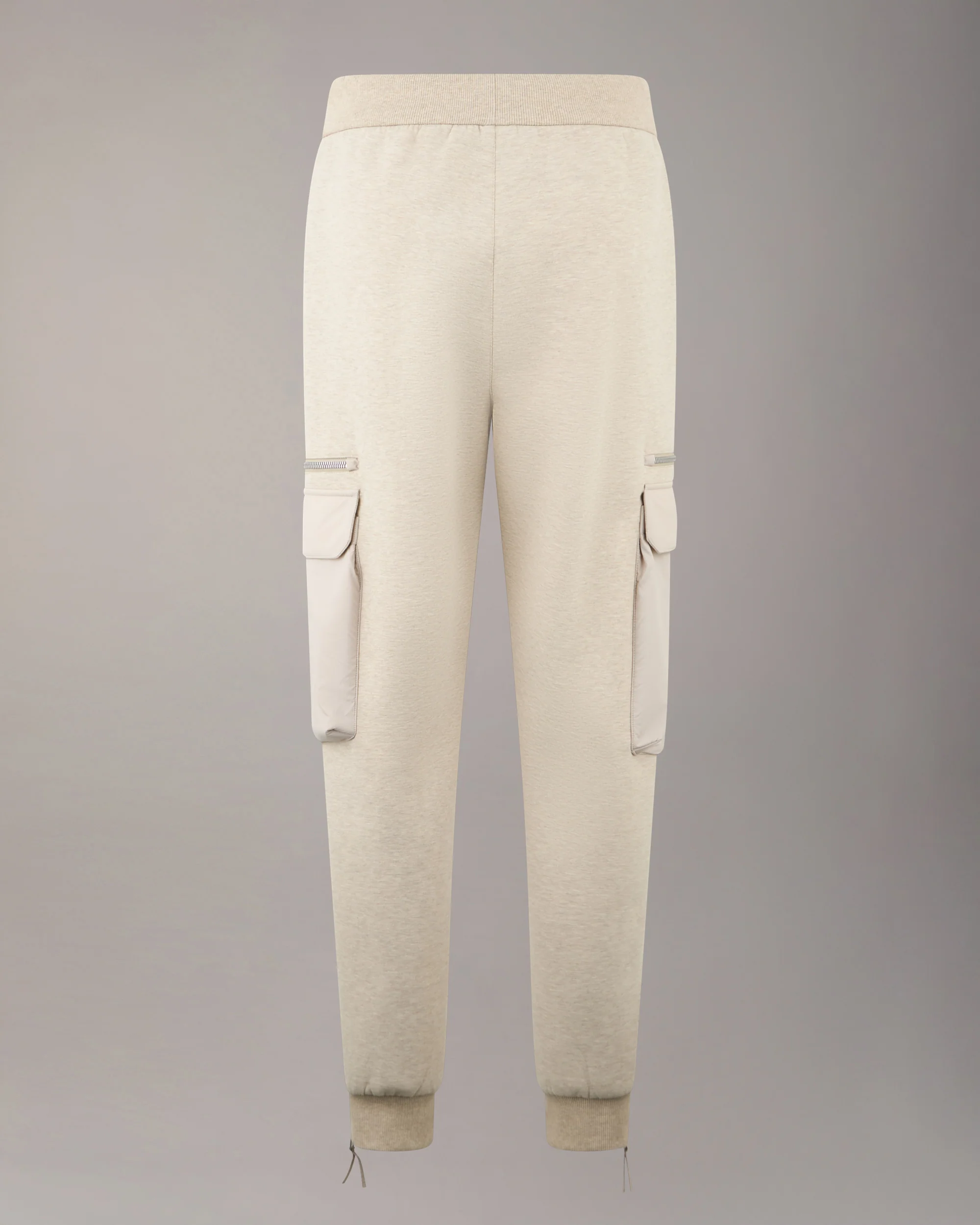 MIXED MEDIA NEOPRENE JOGGERS-OAT MELANGE - Image 5