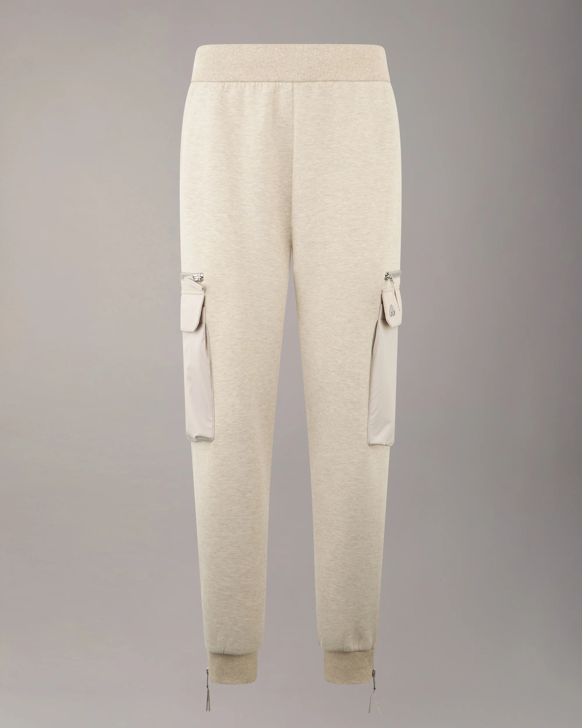 MIXED MEDIA NEOPRENE JOGGERS-OAT MELANGE - Image 7