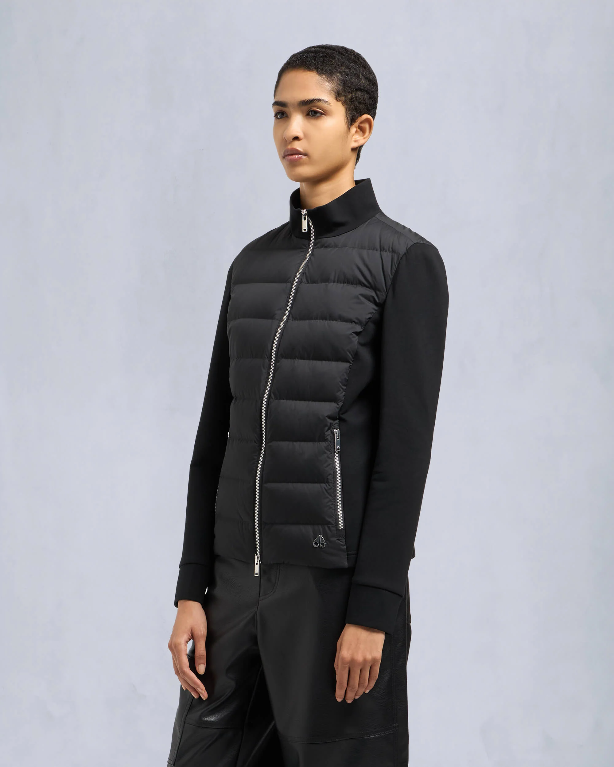 NAOMI HYBRID JACKET-BLACK - Image 2