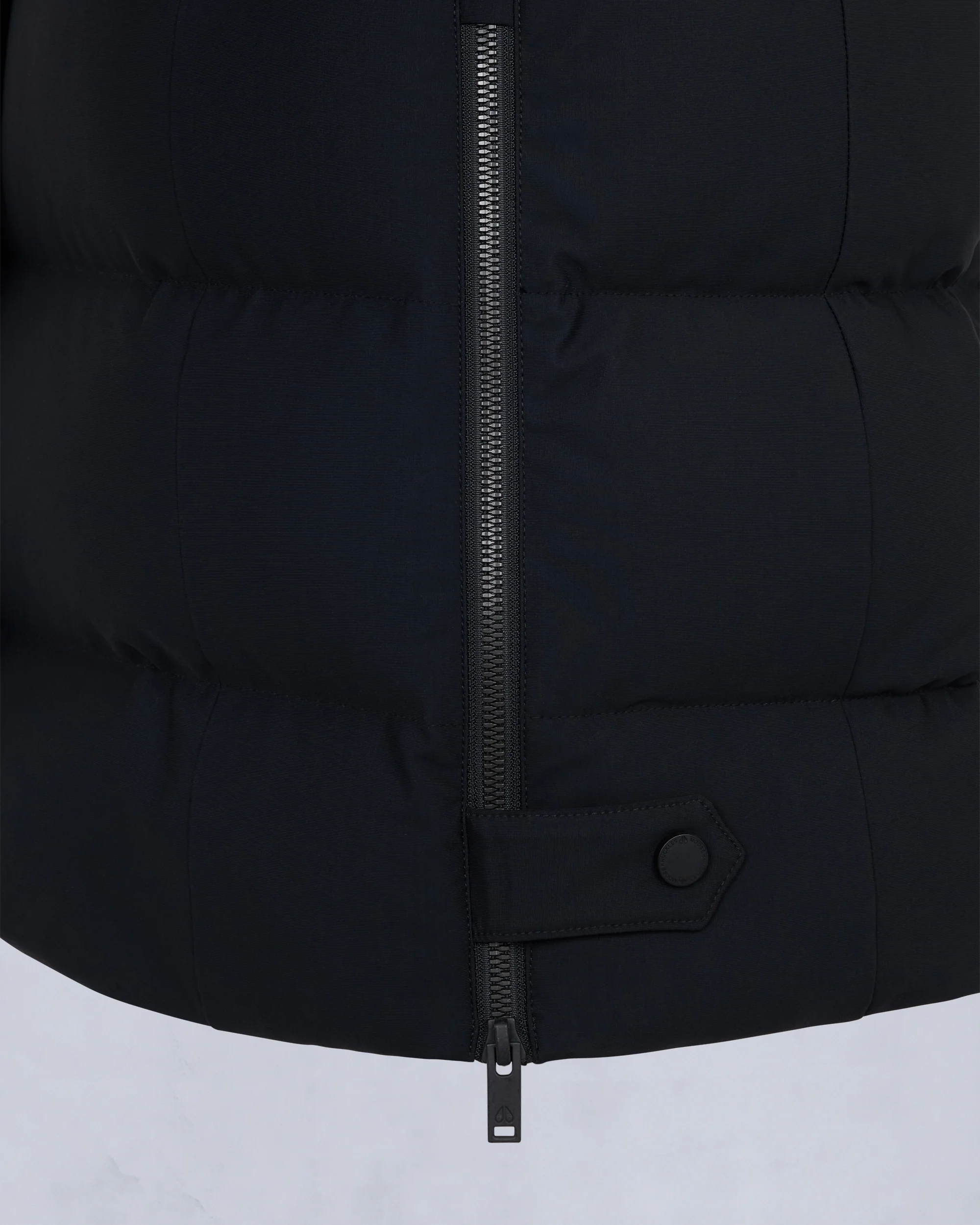 NYLUXE WATERSHED SHEARLING TRIM PARKA-BLACK/BLACK - Image 4