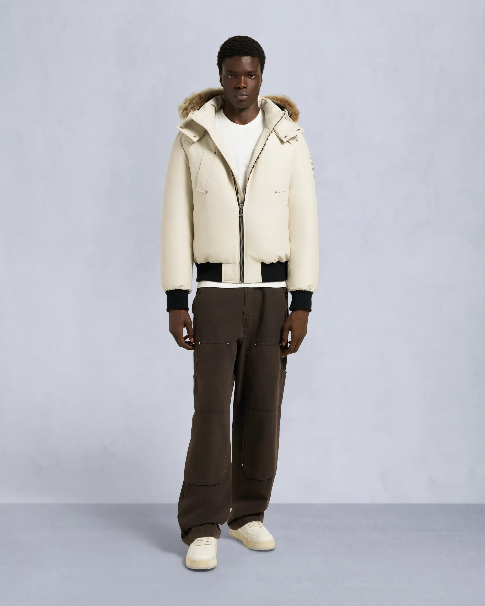 ORIGINAL BALLISTIC SHEARLING TRIM BOMBER JACKET - Image 3
