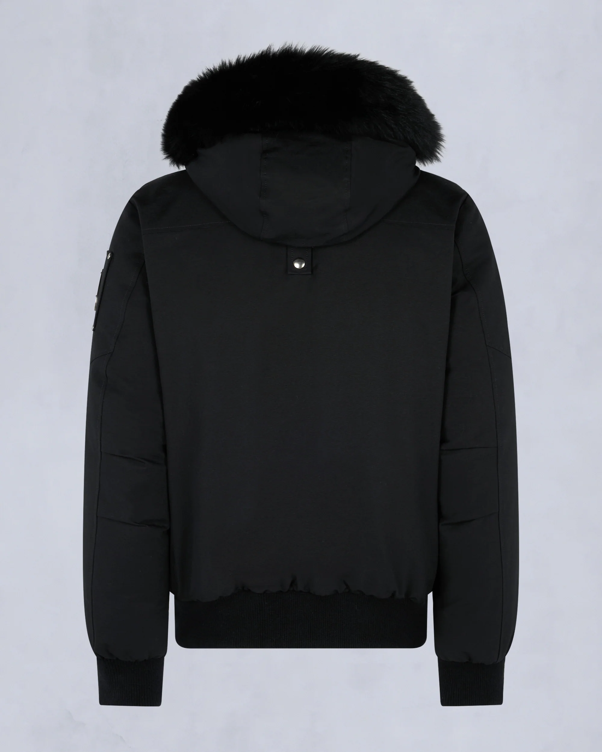 ORIGINAL BALLISTIC SHEARLING TRIM BOMBER JACKET-BLACK/BLACK - Image 5