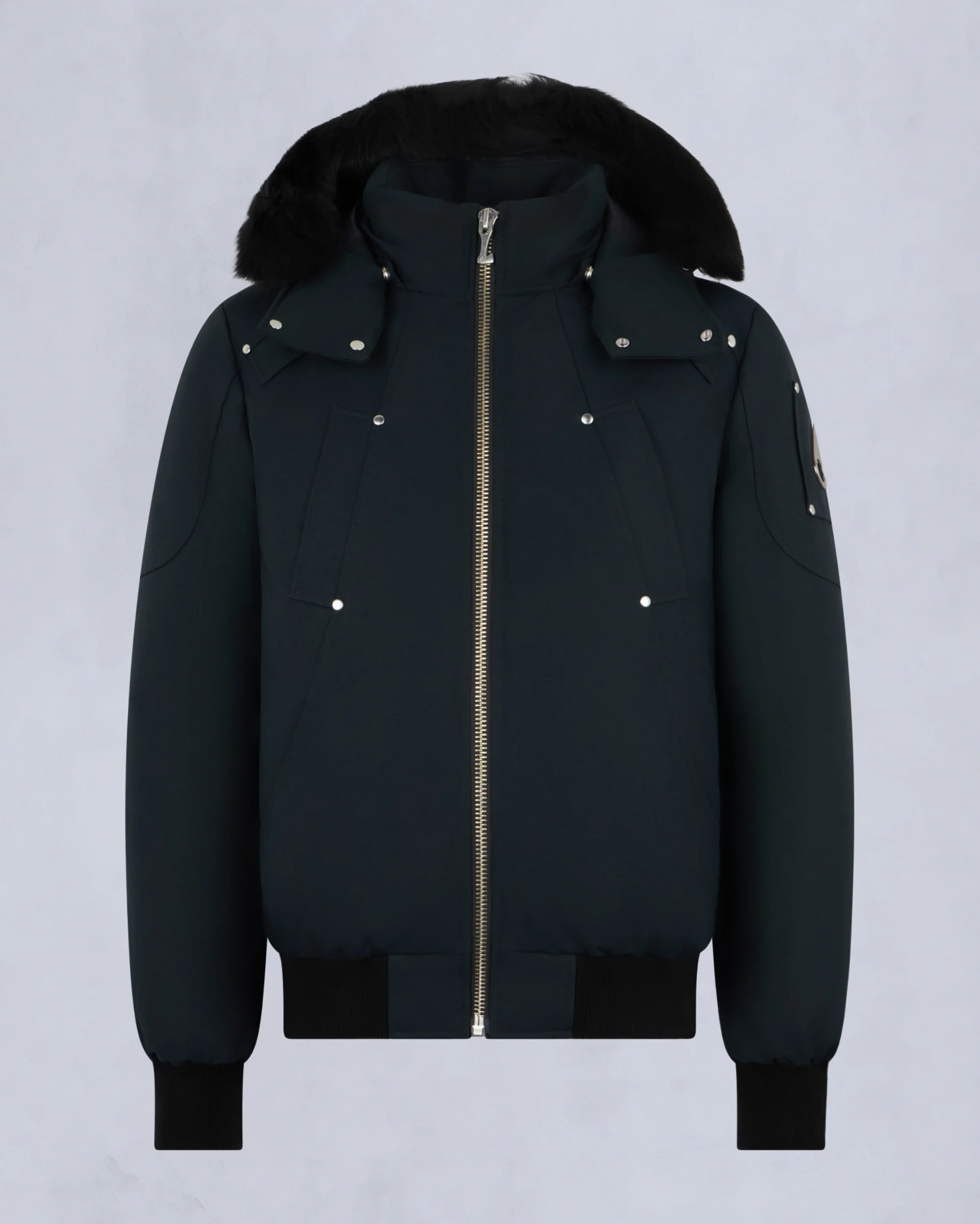 ORIGINAL BALLISTIC SHEARLING TRIM BOMBER JACKET-NAVY/BLACK - Image 9