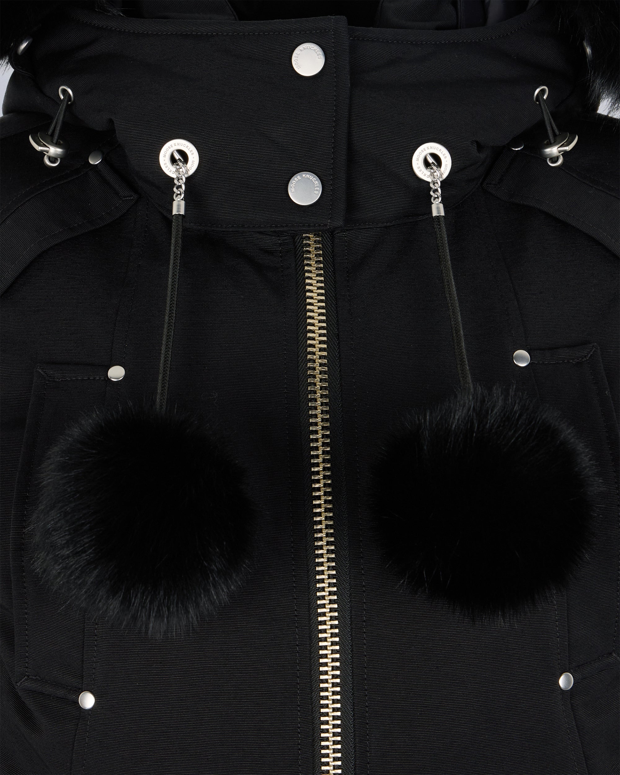 ORIGINAL DEBBIE SHEARLING TRIM BOMBER JACKET-BLACK/BLACK - Image 4