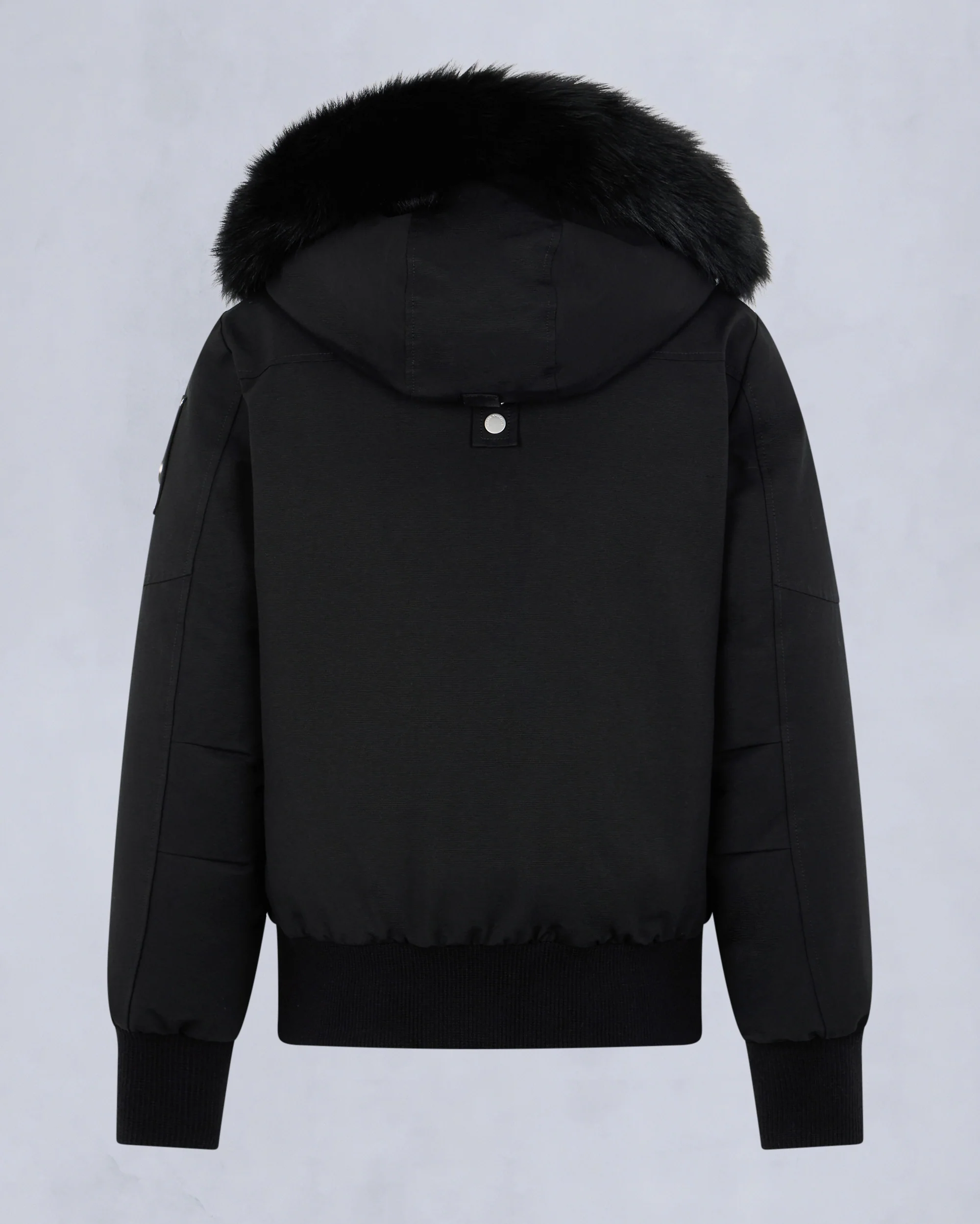 ORIGINAL DEBBIE SHEARLING TRIM BOMBER JACKET-BLACK/BLACK - Image 5