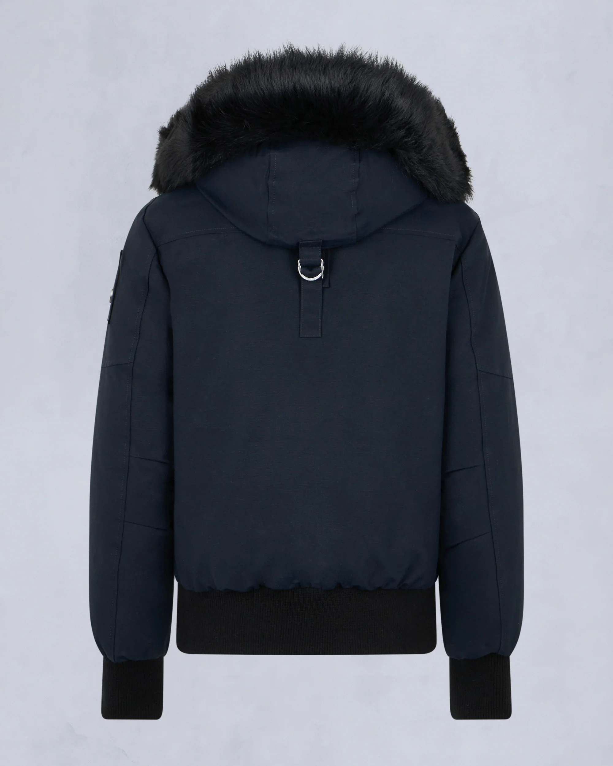 ORIGINAL DEBBIE SHEARLING TRIM BOMBER JACKET-NAVY/BLACK - Image 5