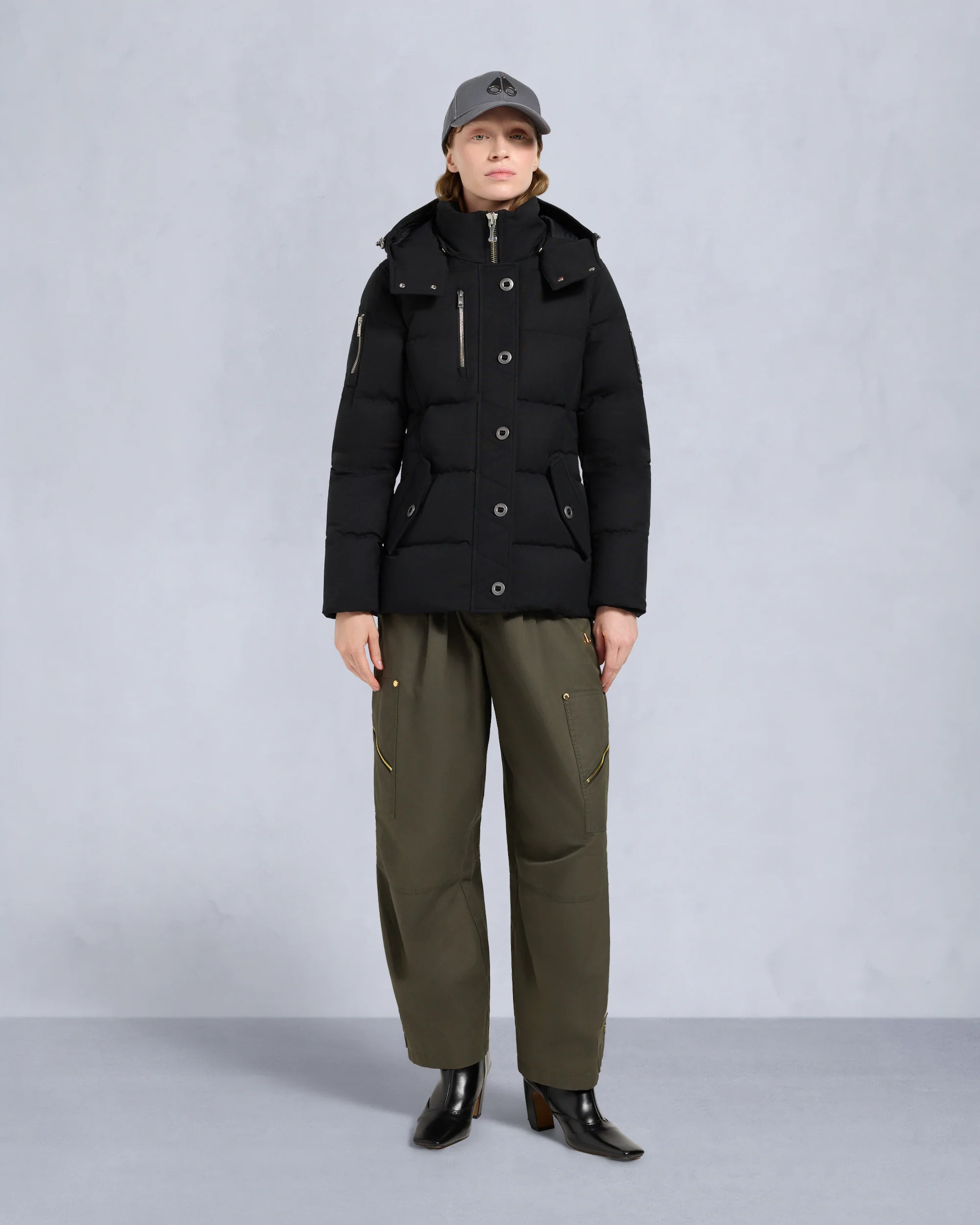 ORIGINAL SHEARLING TRIM 3Q JACKET-BLACK/NATURAL - Image 6