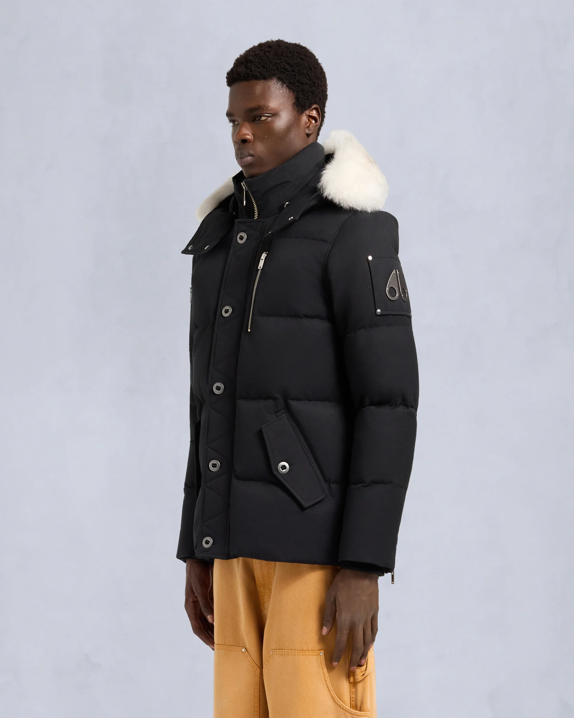 ORIGINAL SHEARLING TRIM 3Q JACKET-BLACK/NATURAL - Image 2