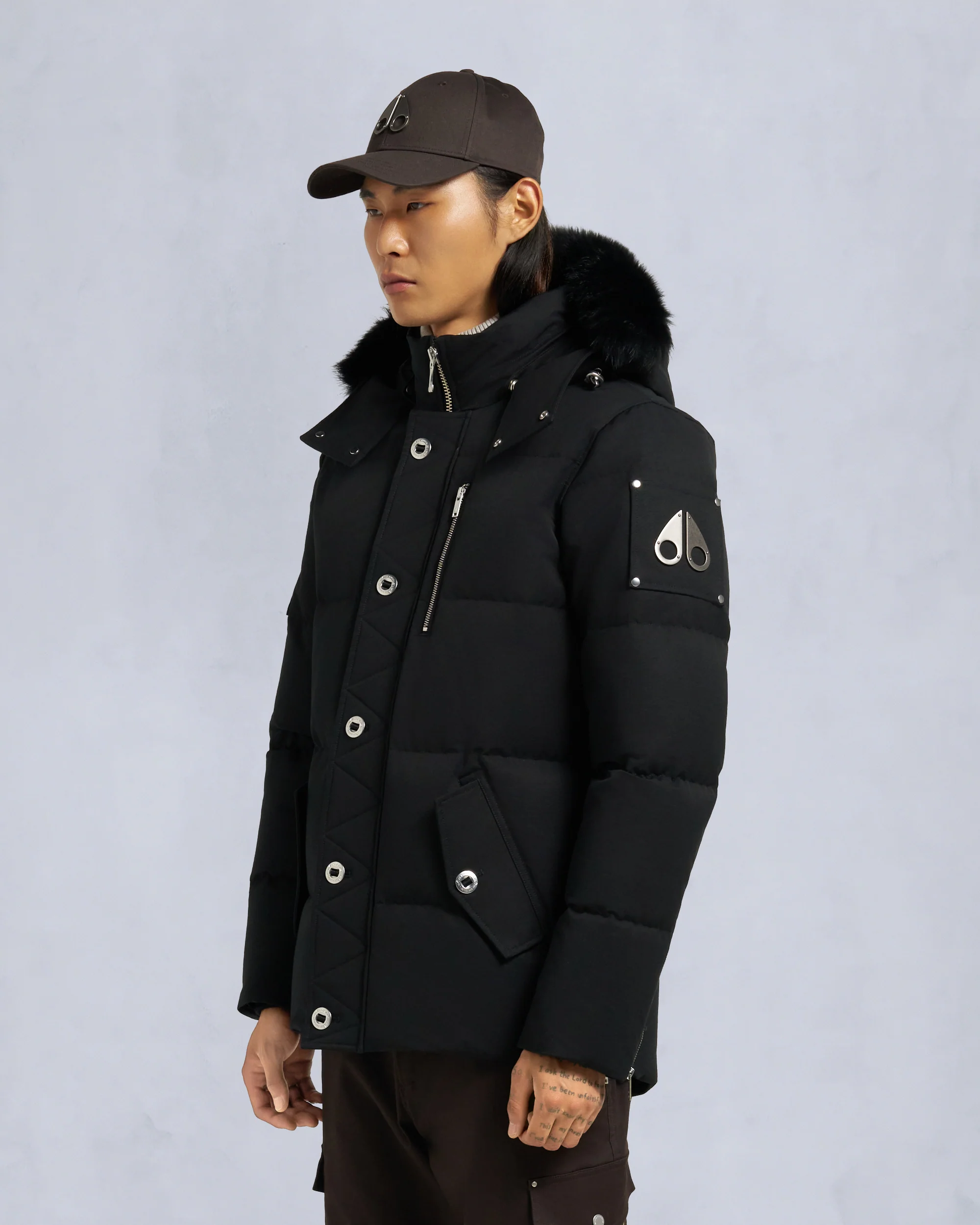 ORIGINAL SHEARLING TRIM 3Q JACKET-BLACK/BLACK - Image 2