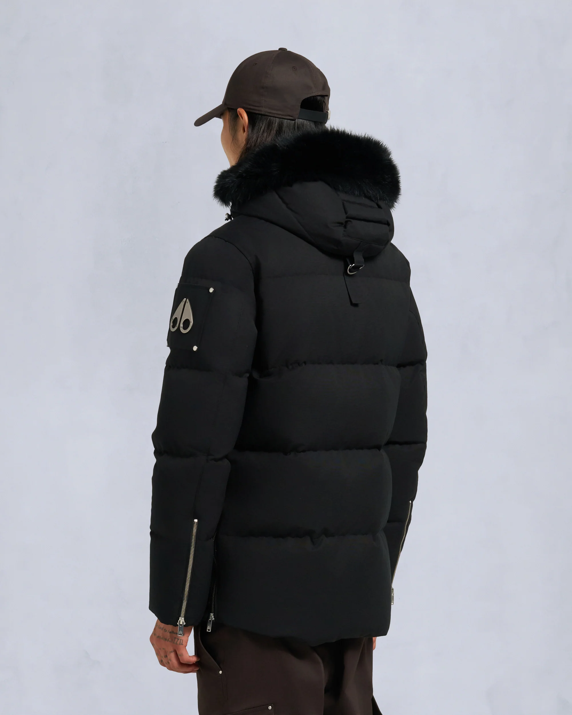 ORIGINAL SHEARLING TRIM 3Q JACKET-BLACK/BLACK - Image 3