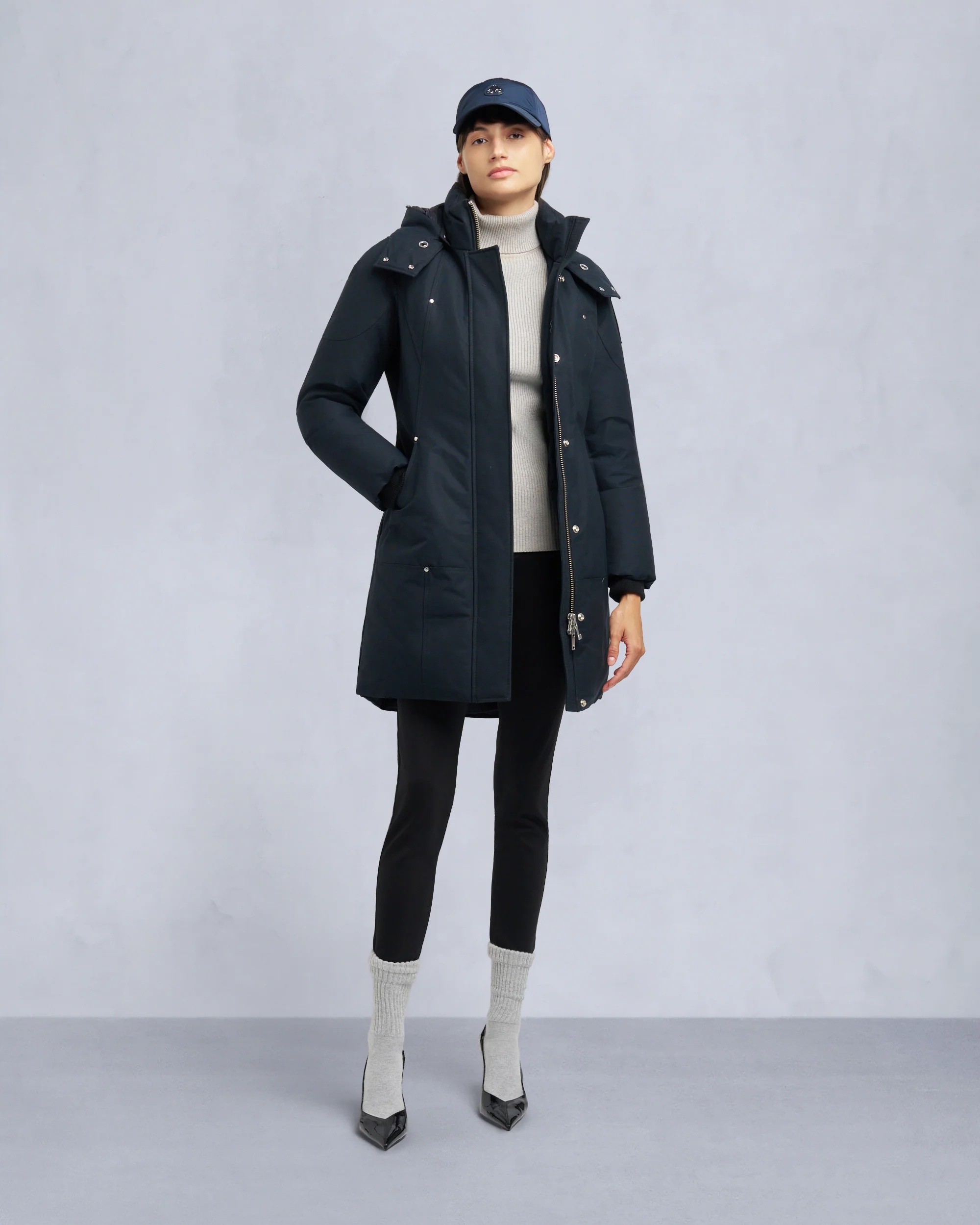 ORIGINAL STIRLING SHEARLING TRIM PARKA-NAVY/NATURAL - Image 6
