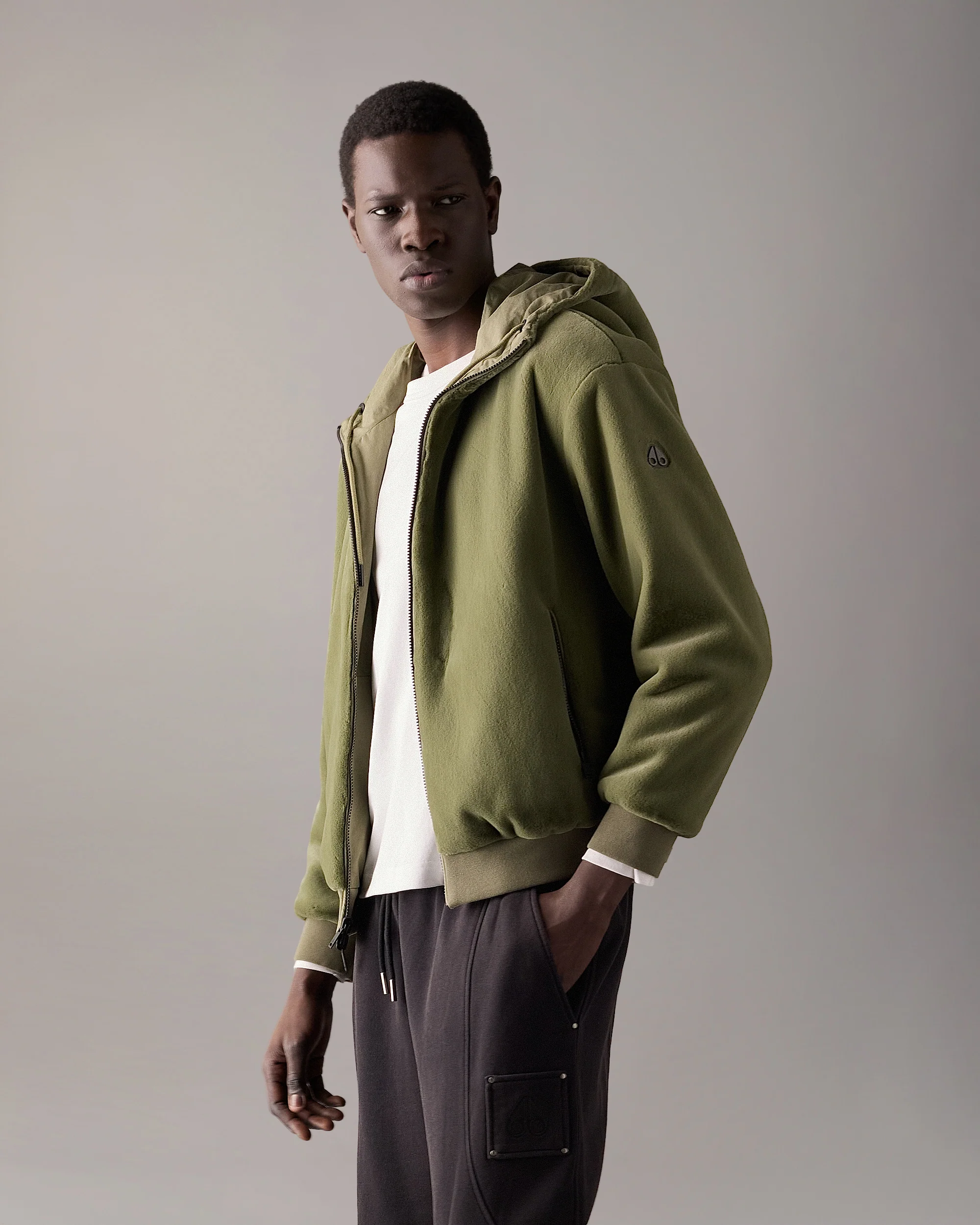 ROLAND BUNNY REVERSIBLE HOODIE-ARTICHOKE - Image 2