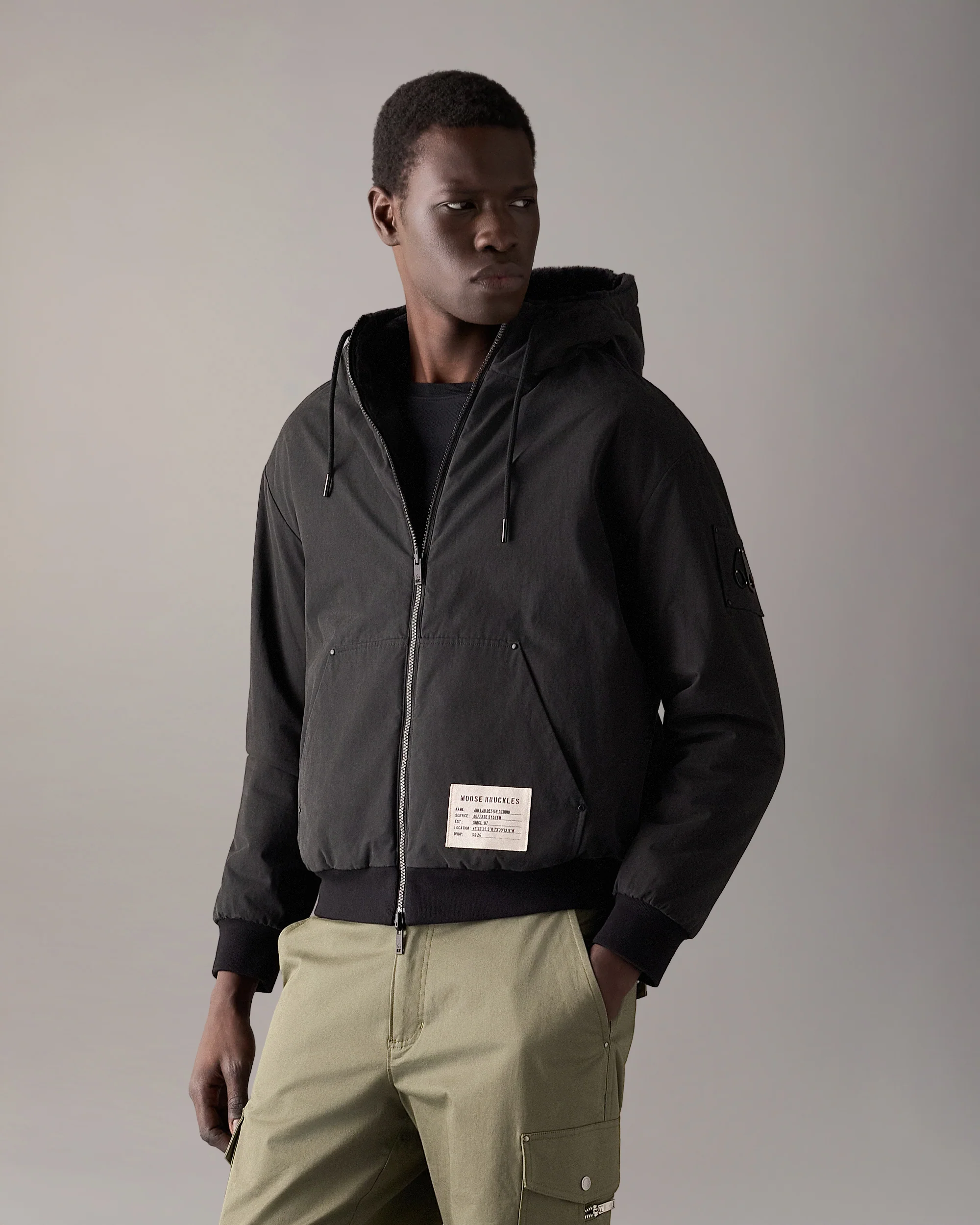 ROLAND BUNNY REVERSIBLE HOODIE-BLACK - Image 2