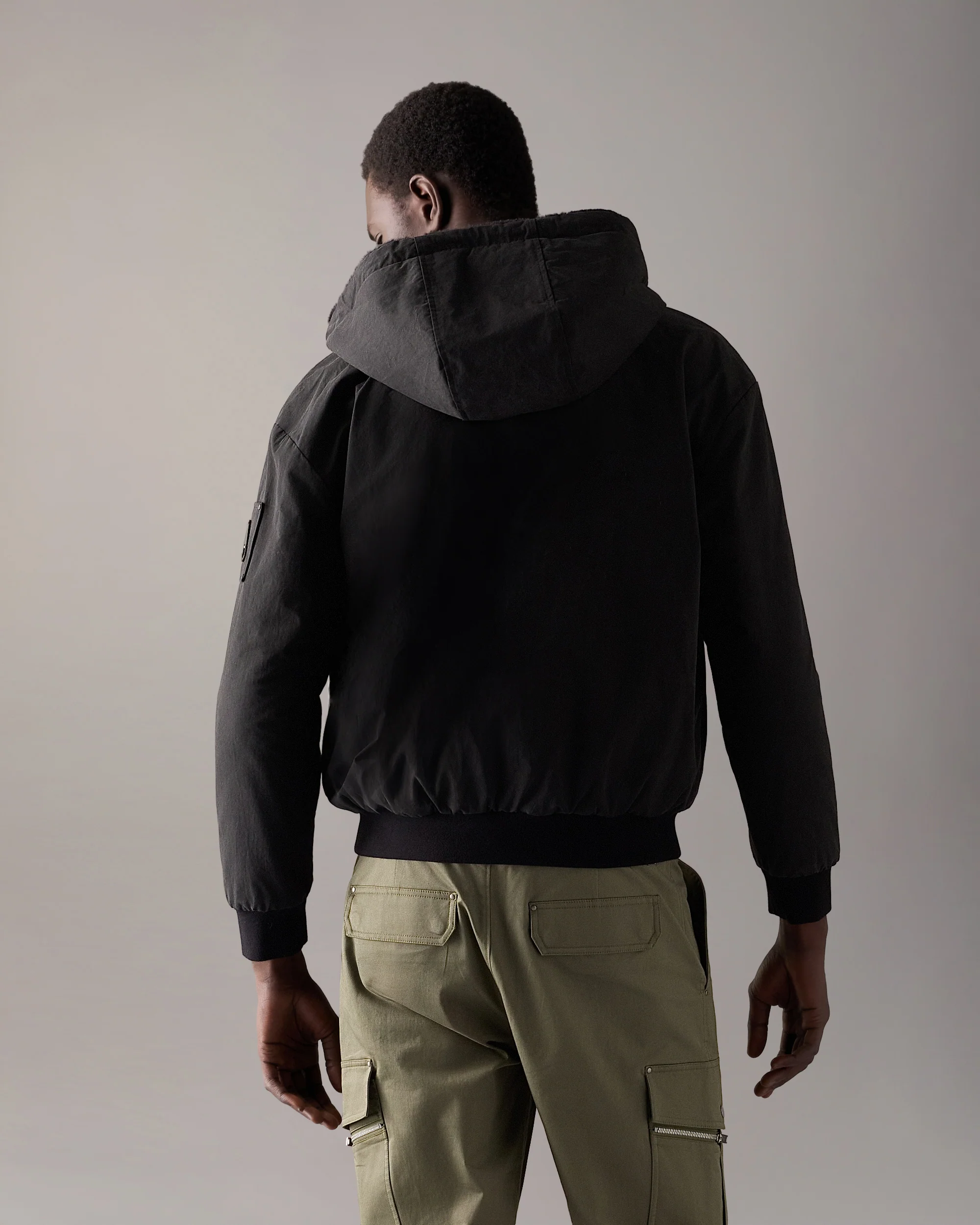 ROLAND BUNNY REVERSIBLE HOODIE-BLACK - Image 3
