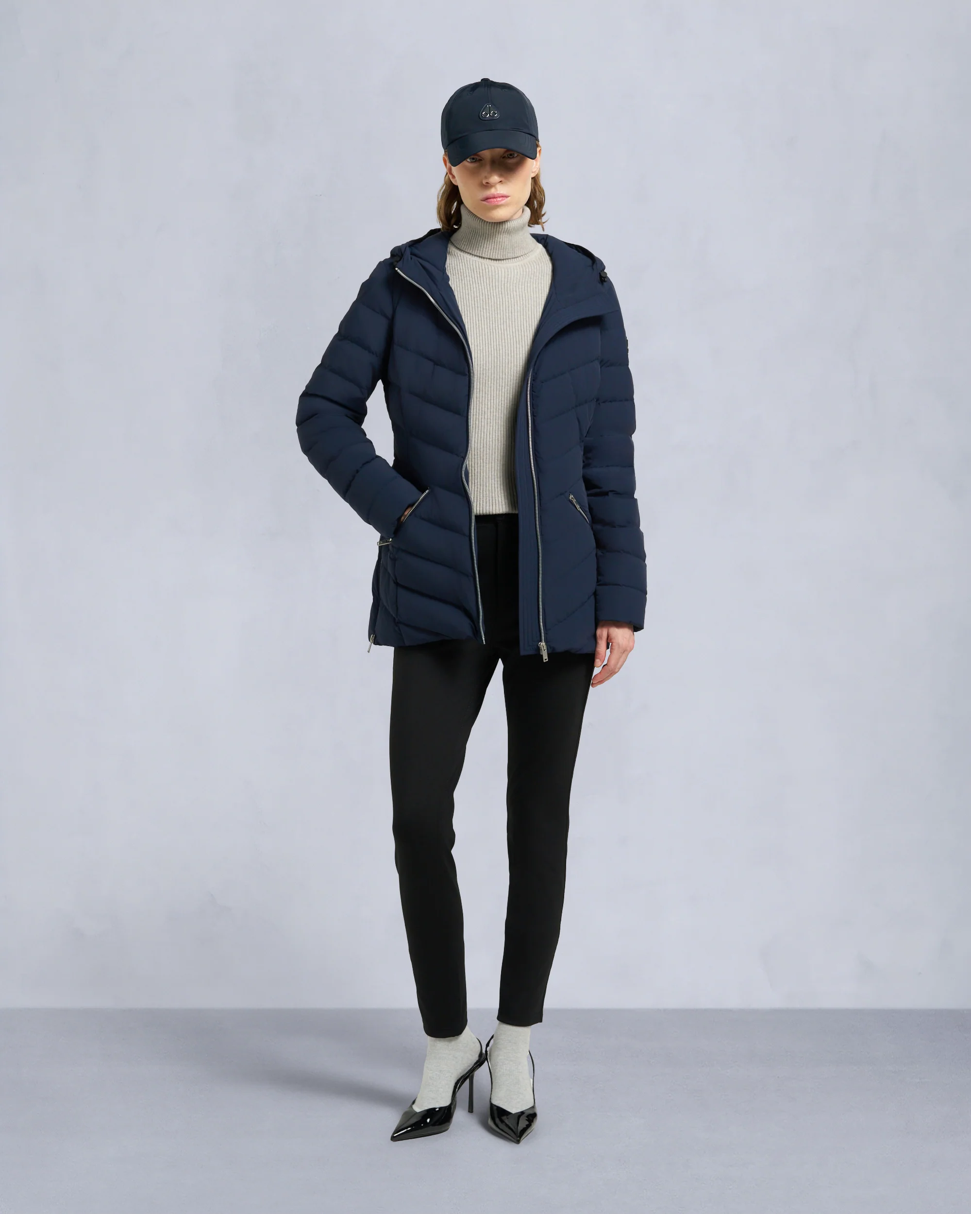 ROSELAWN SHEARLING TRIM JACKET-NAVY/BLACK - Image 7