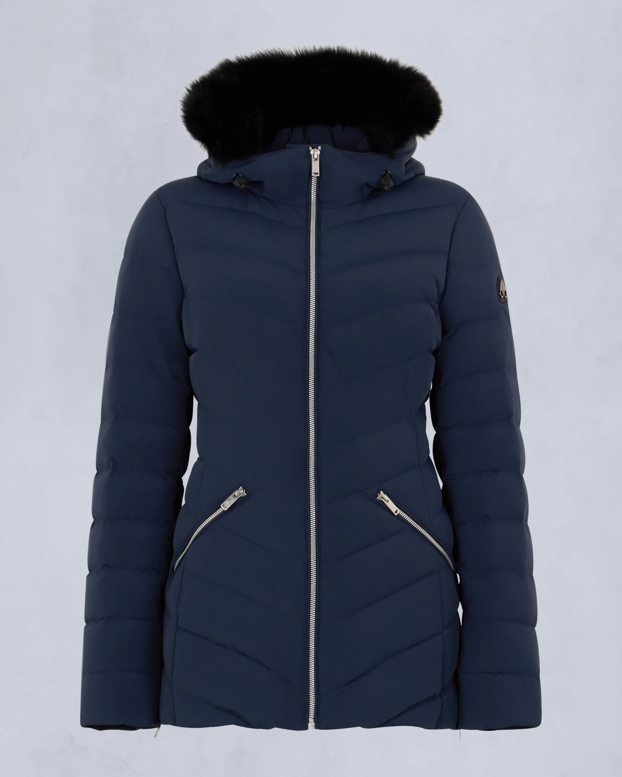 ROSELAWN SHEARLING TRIM JACKET-NAVY/BLACK - Image 8