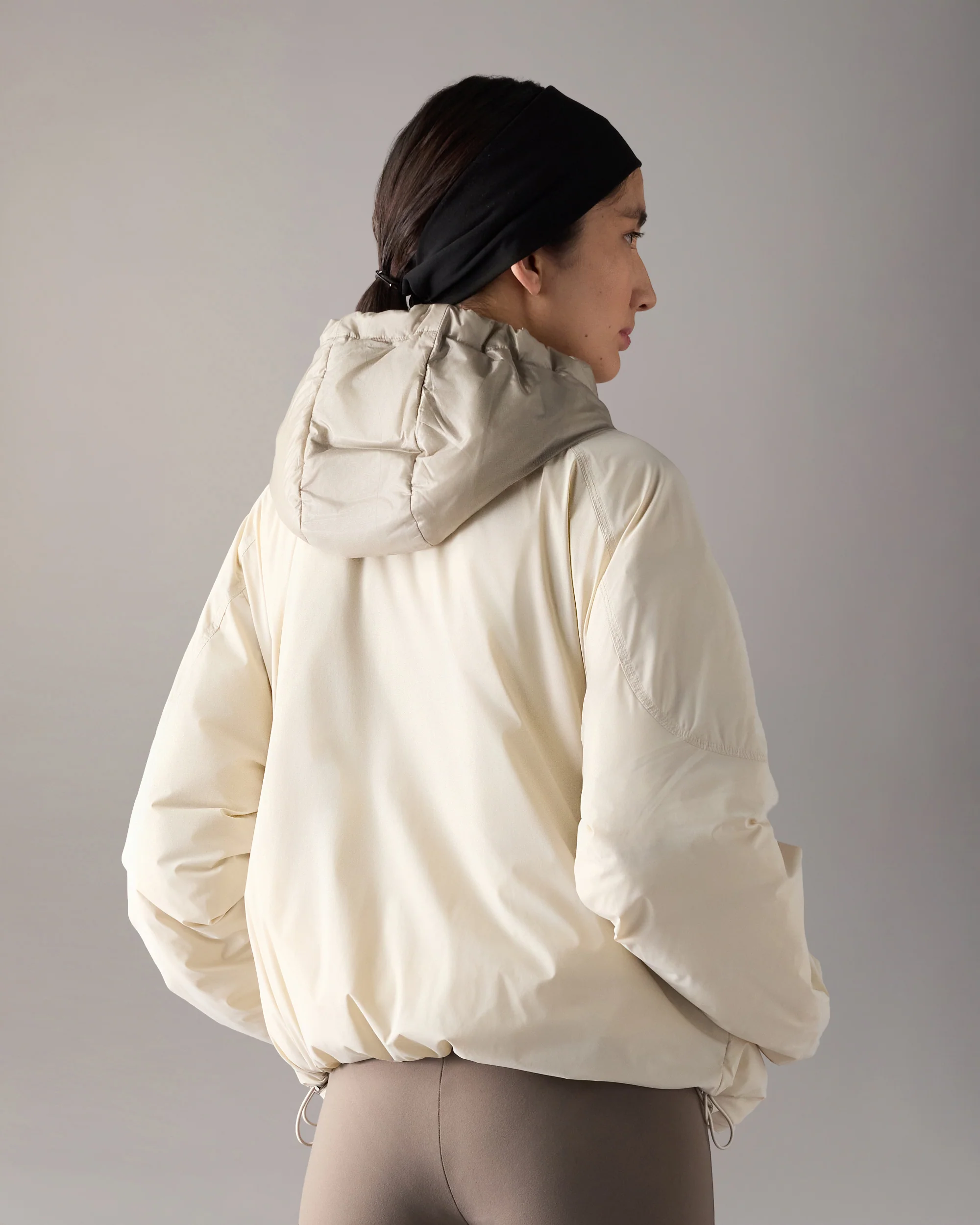 TEGAN DOWN BOMBER JACKET-ALABASTER - Image 3