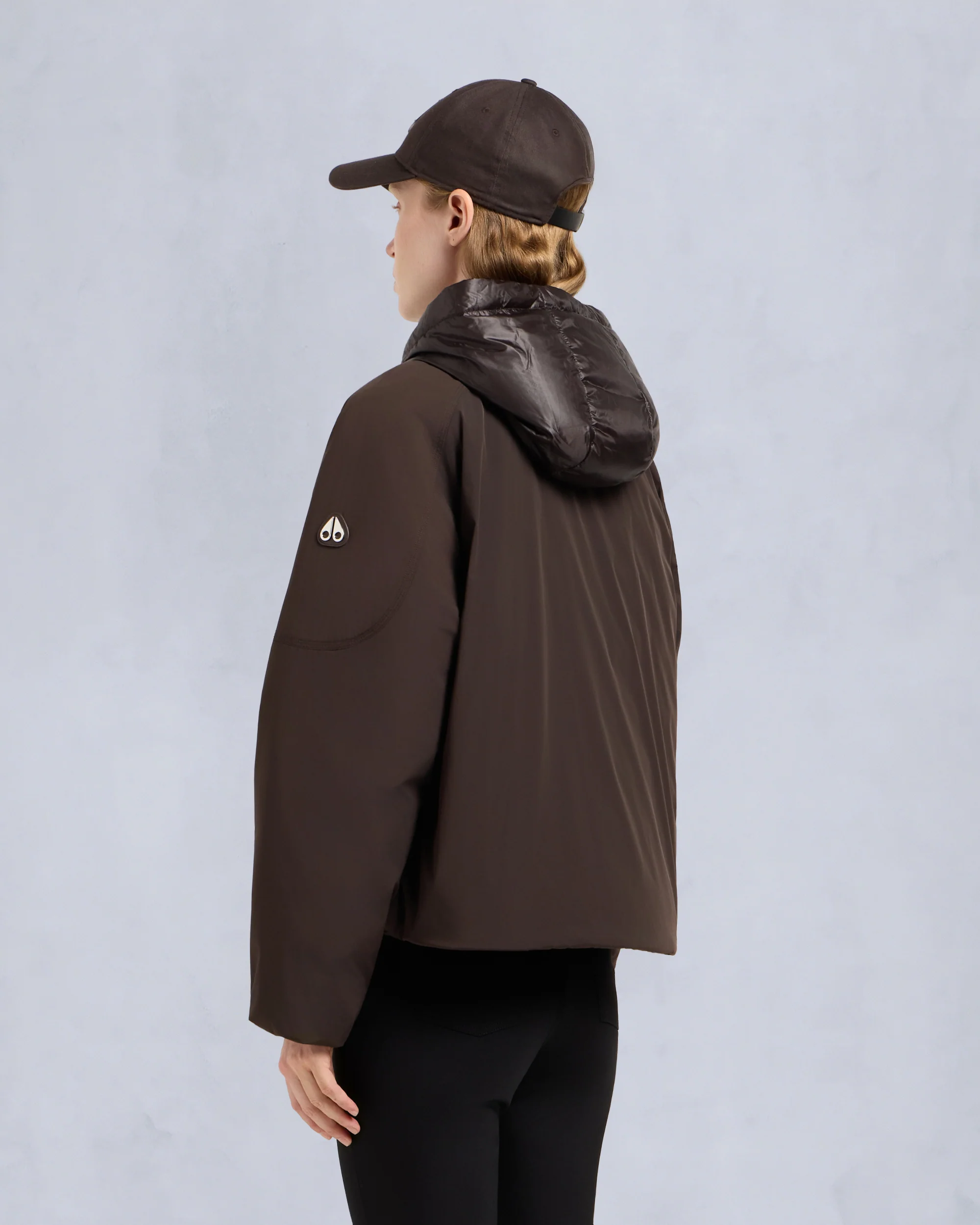 TEGAN DOWN BOMBER JACKET-ESPRESSO - Image 3