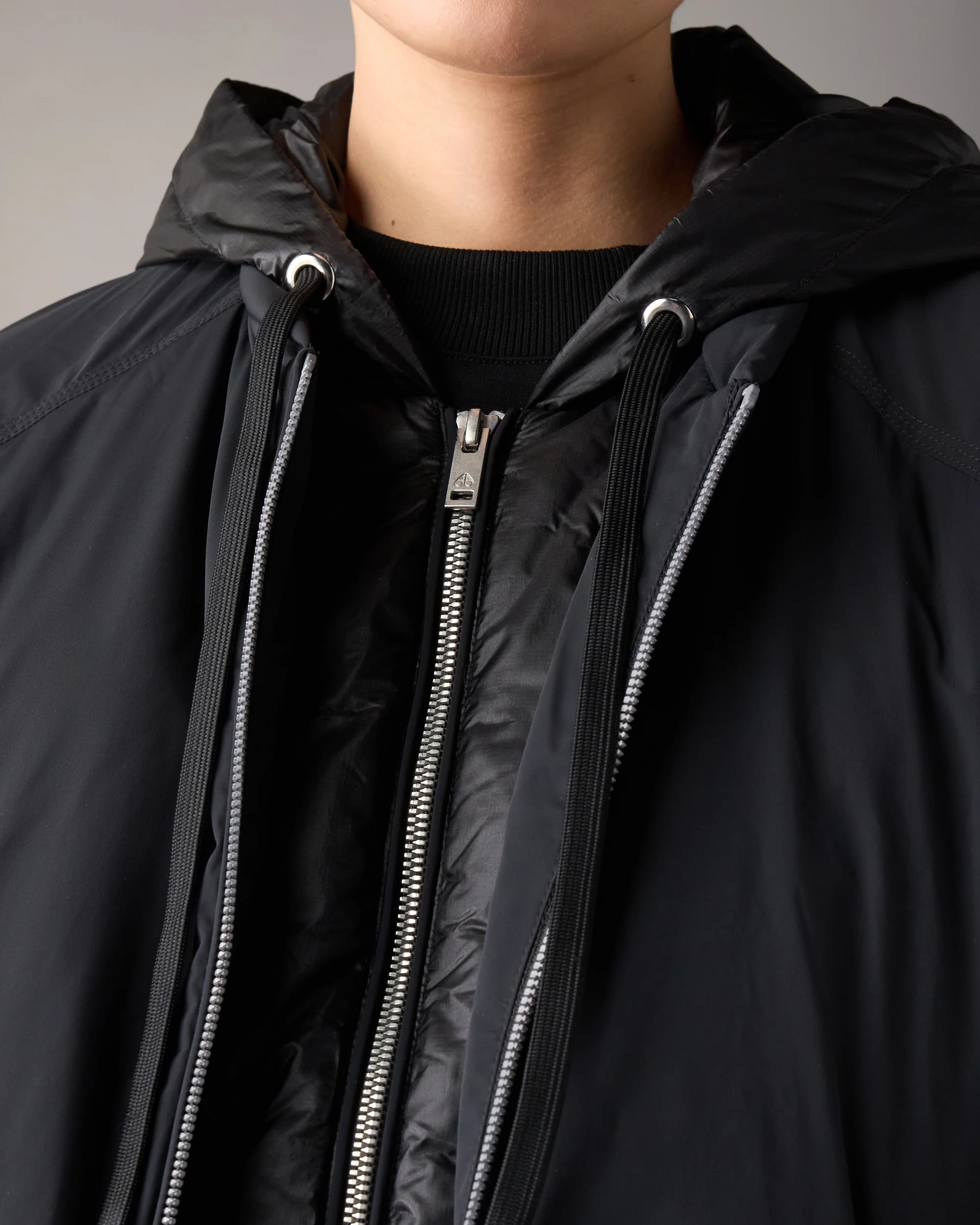 TEGAN DOWN BOMBER JACKET-BLACK - Image 6