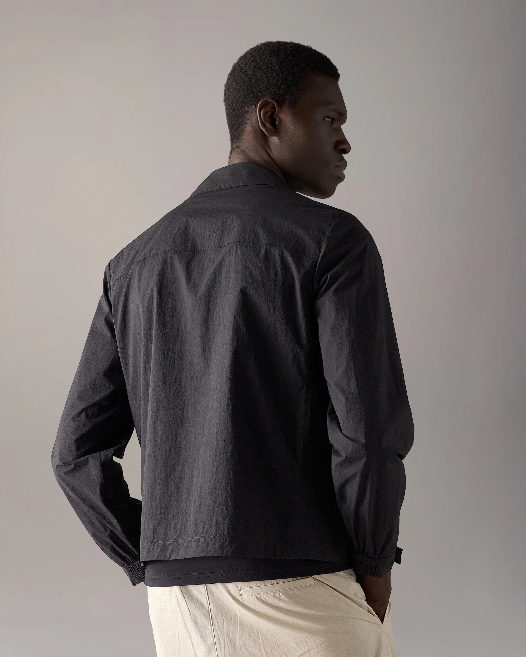 TOP FLIGHT SHIRT JACKET-BLACK - Image 3